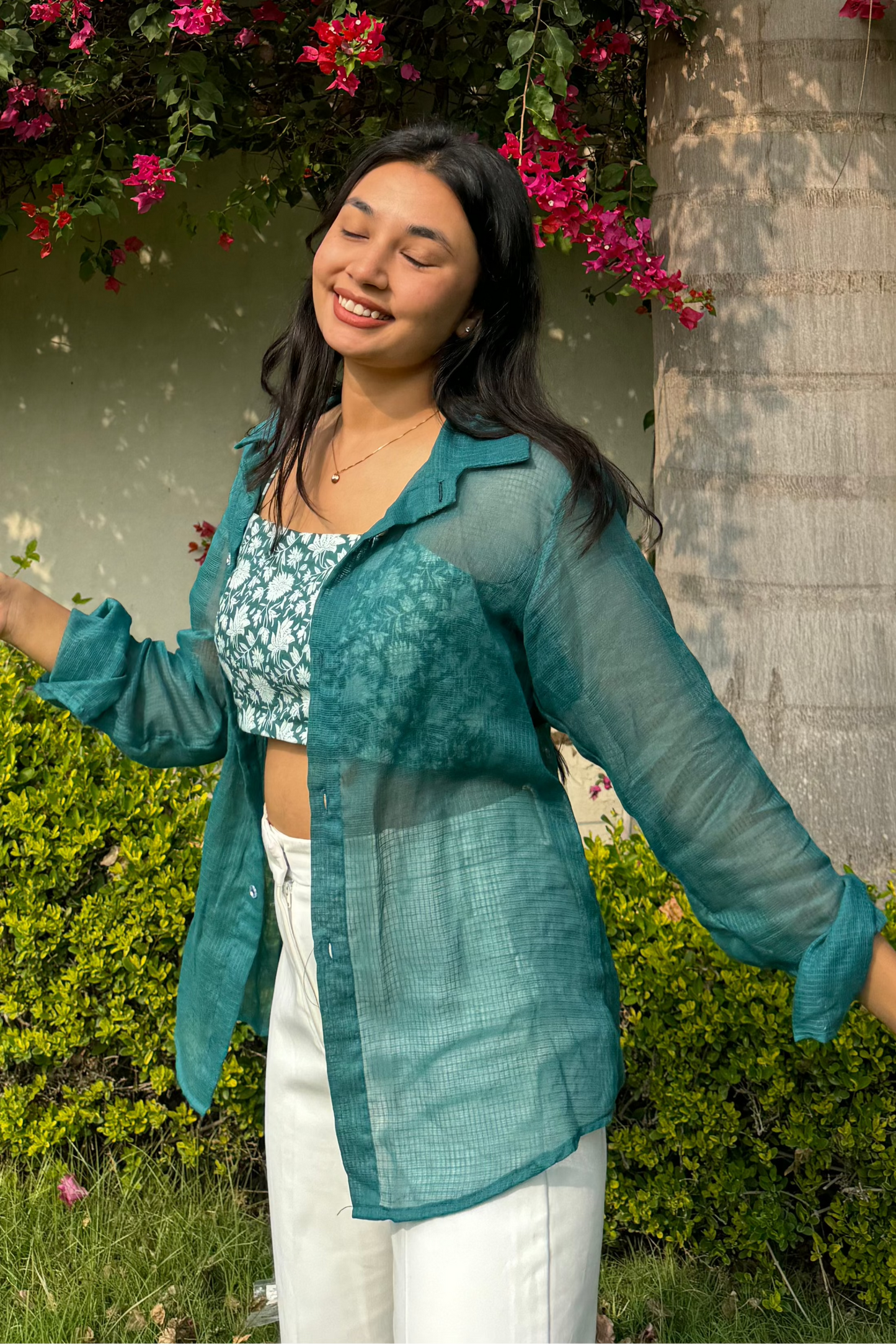 Block Printed Top and Shirt Set