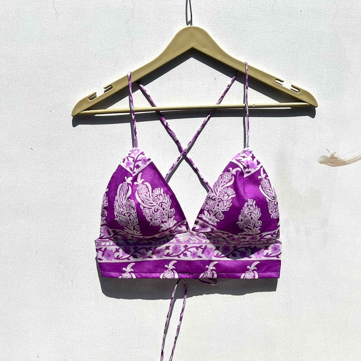 Lavender Floral Cotton Bralette