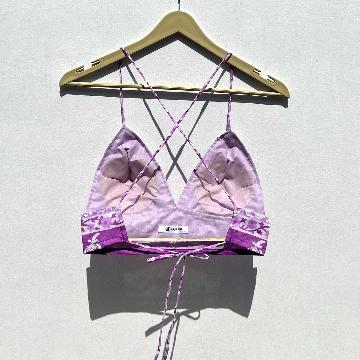Lavender Floral Cotton Bralette