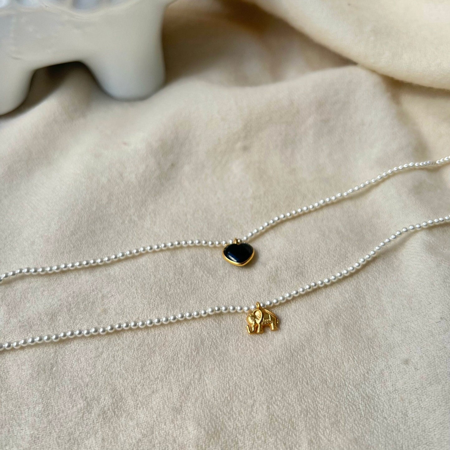 Black Onyx Heart Anklet