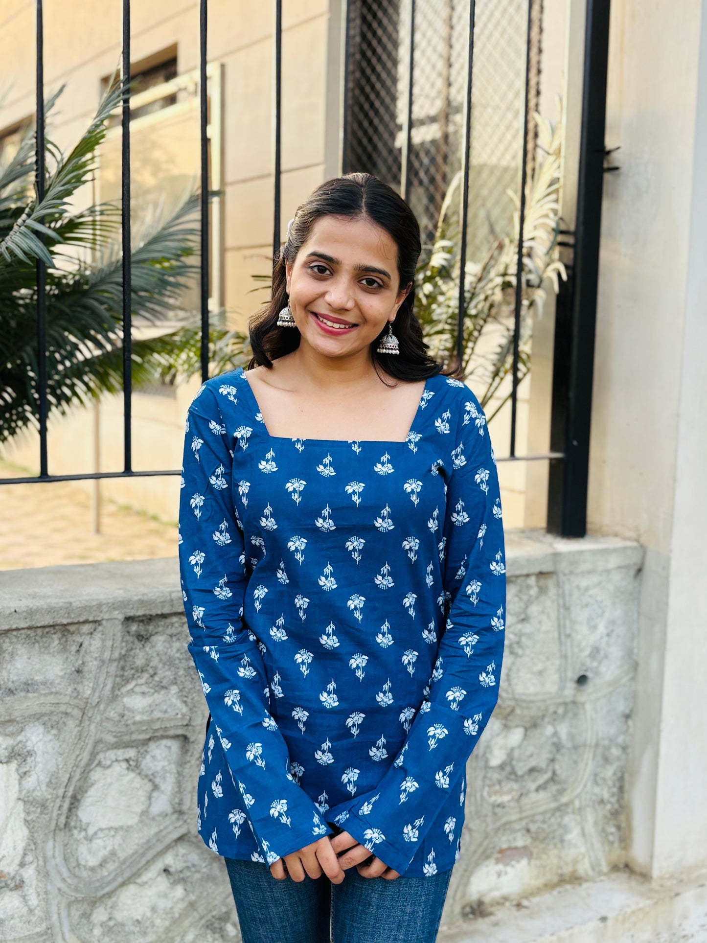 The Zeenat Royal Blue Kurti
