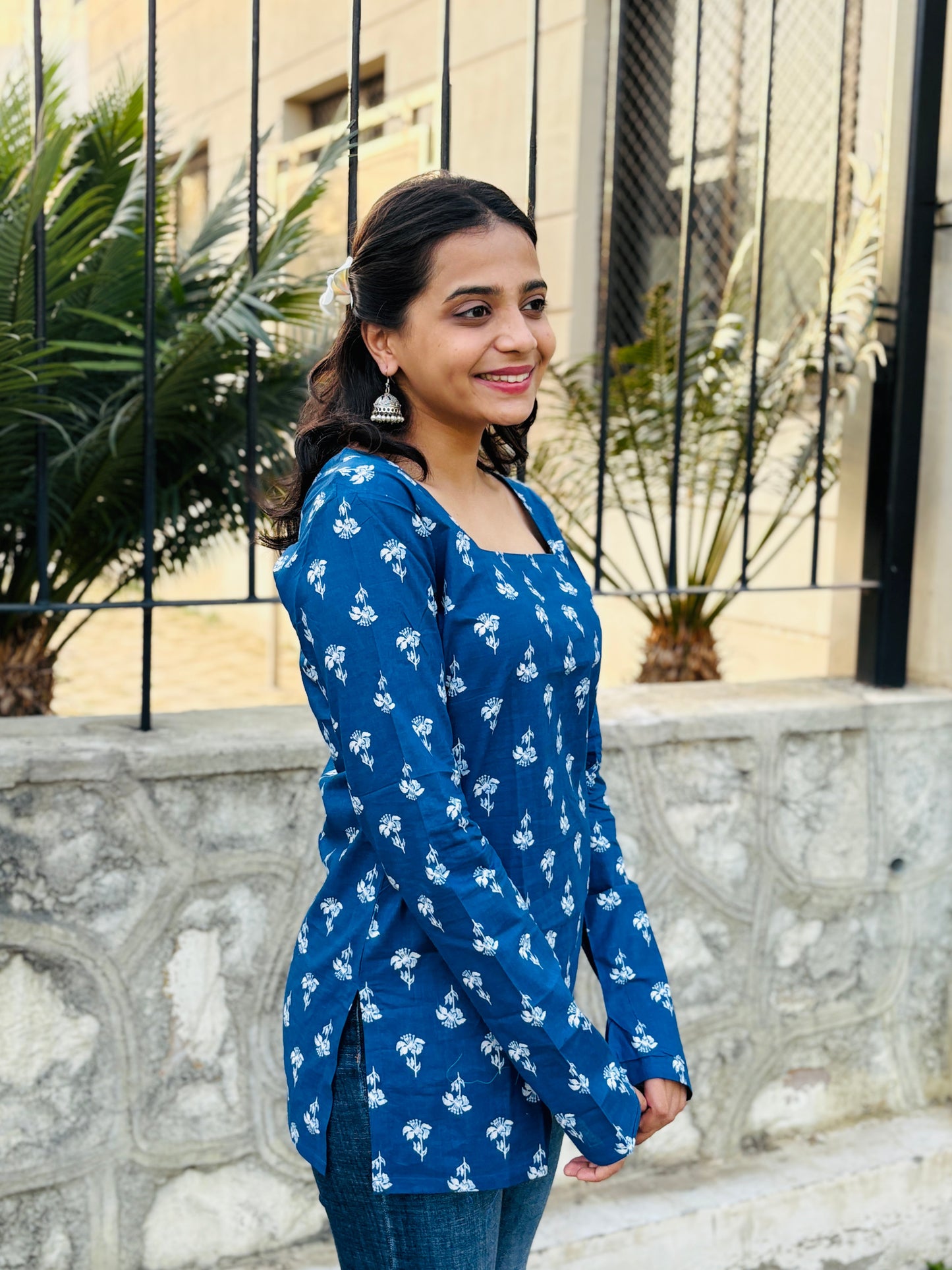 The Zeenat Royal Blue Kurti