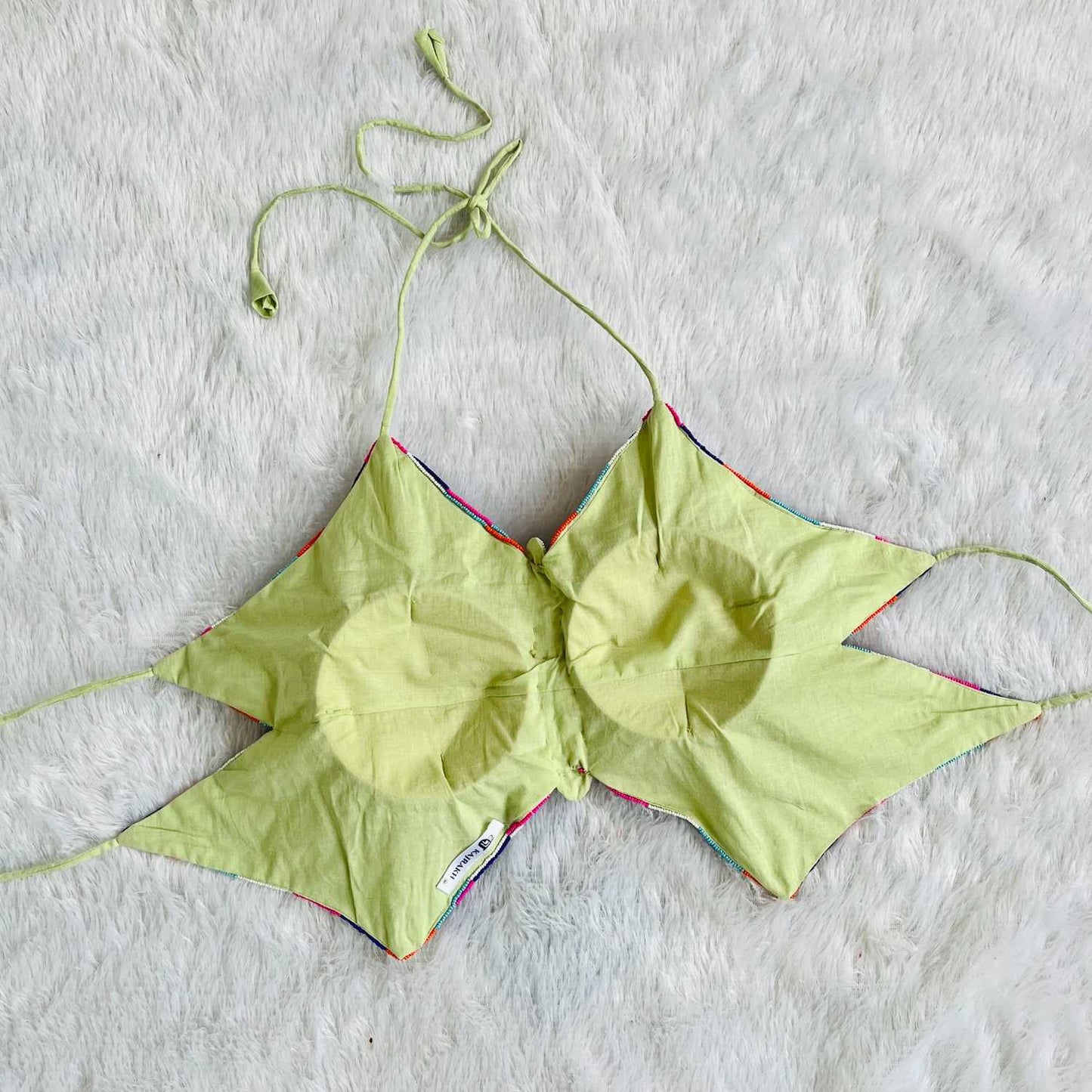 Multicolor Sequin Handwork Butterfly Top