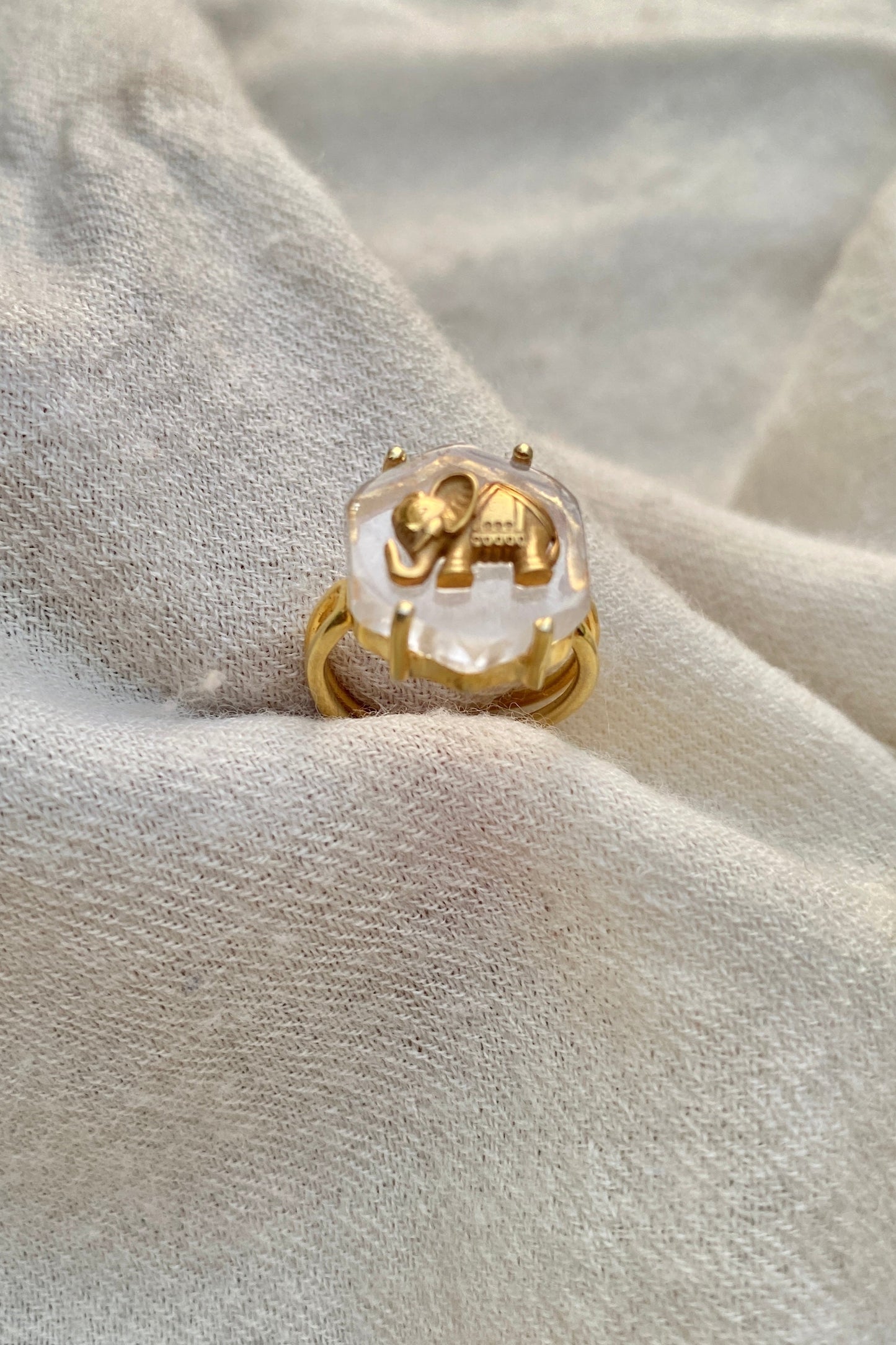 Haathi Clear Quartz Ring