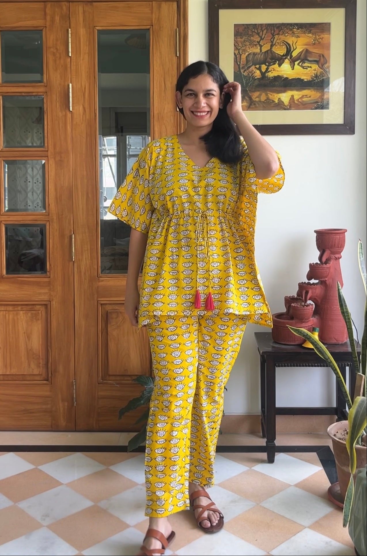 Sara Ali Khan Nazar Battu Chill Jams Cotton Co-ord Set
