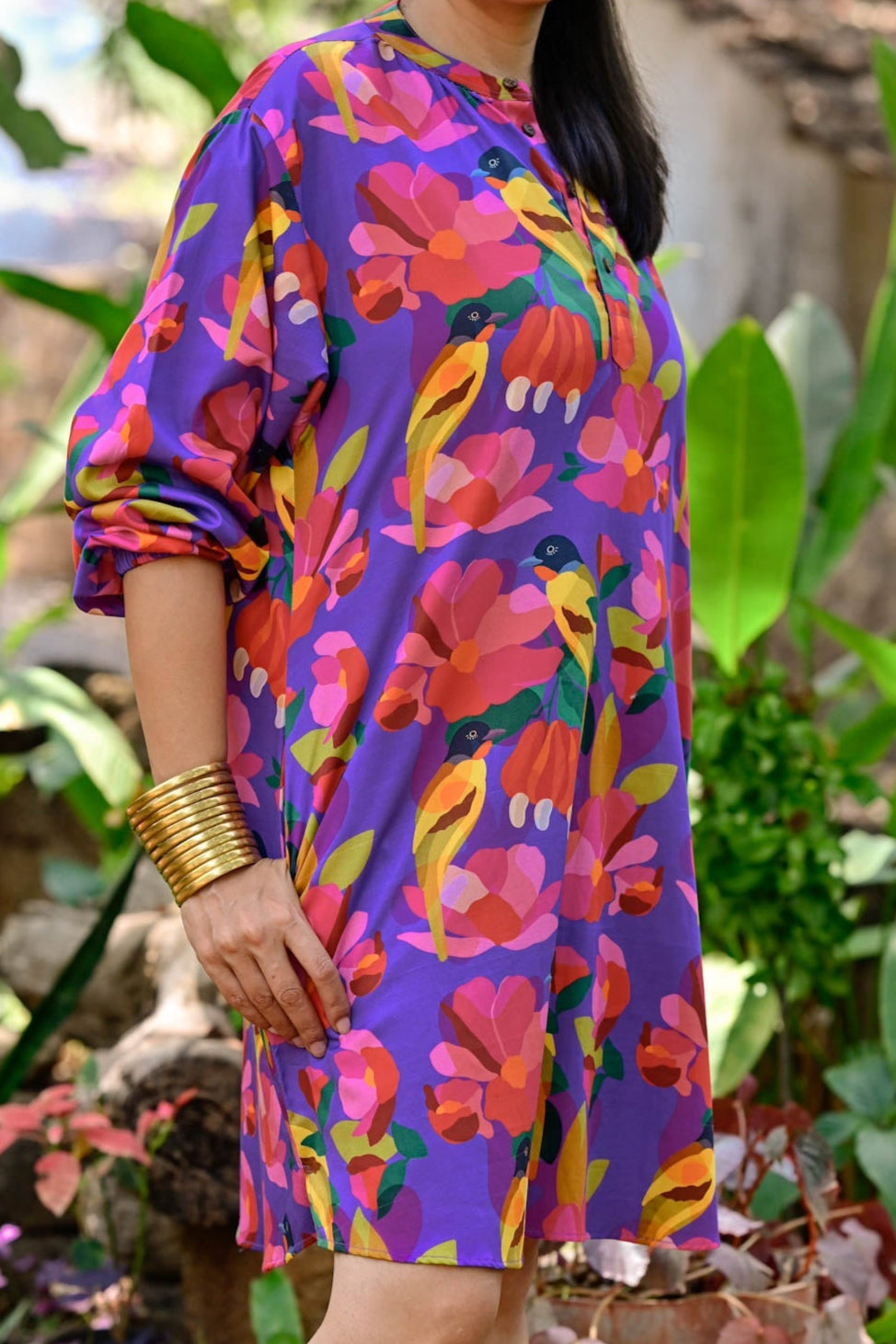Goa Diaries Susegad Shirt Dress (Purple Haze)