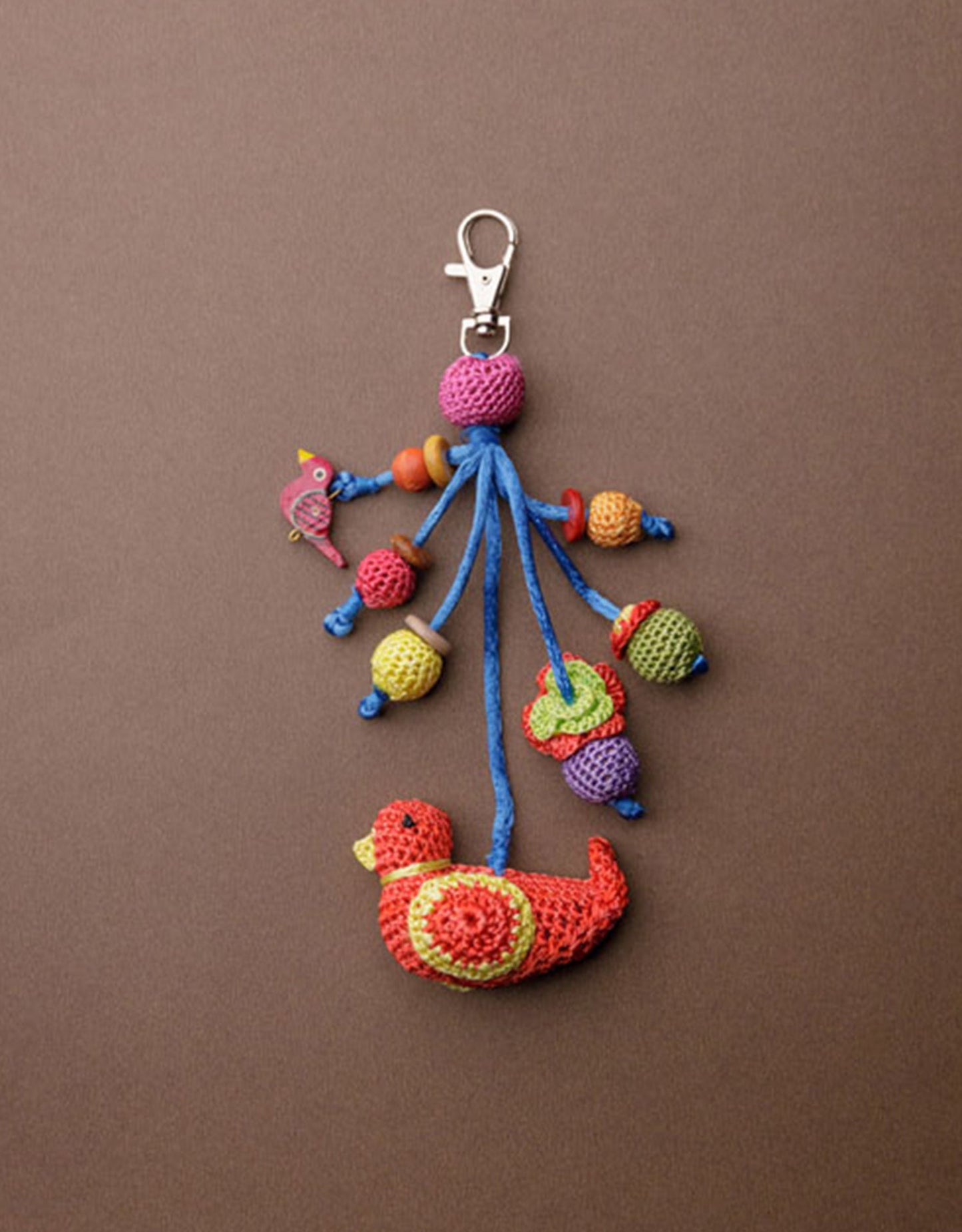 Boho Bag Key Chain - Bird Charm