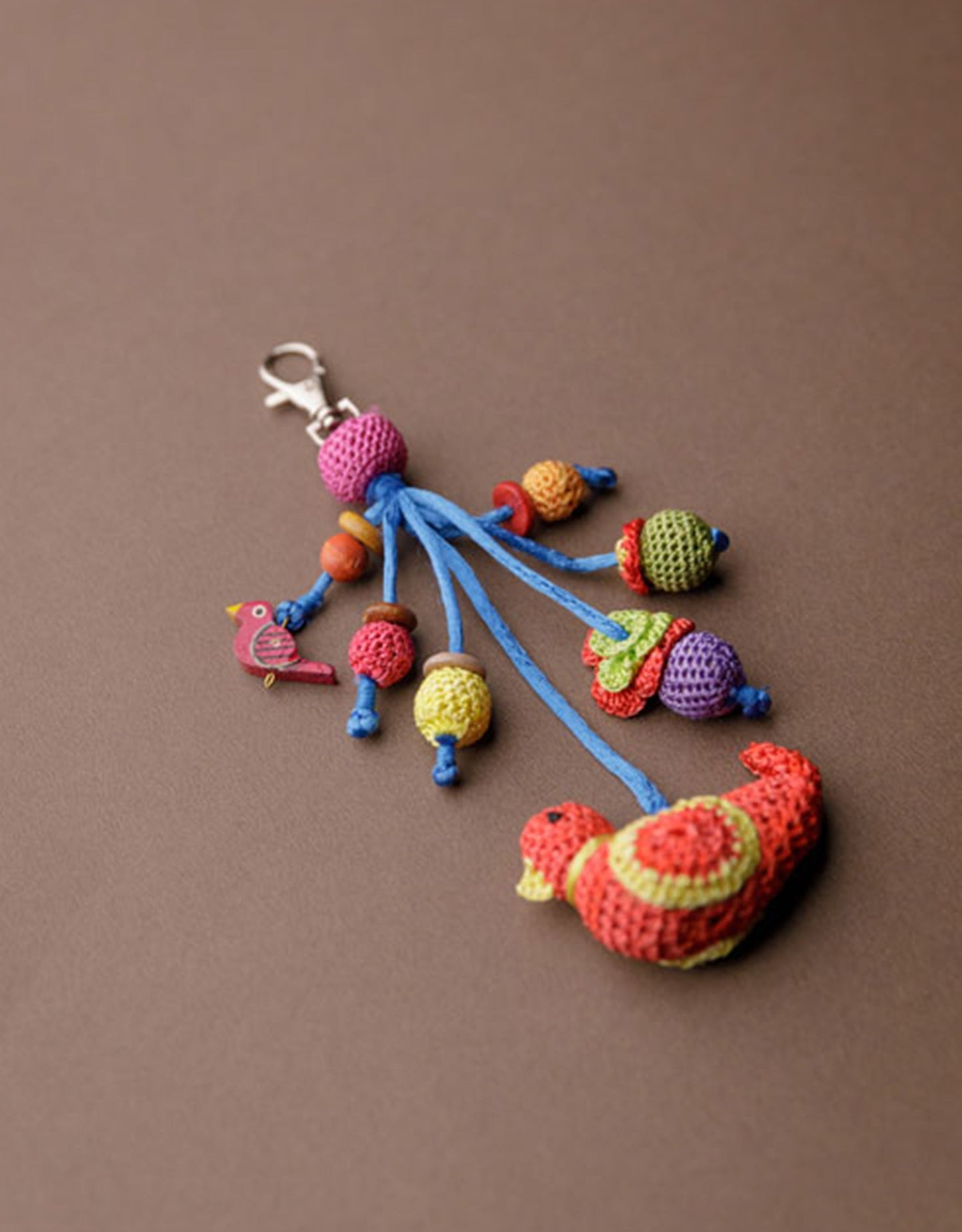 Boho Bag Key Chain - Bird Charm