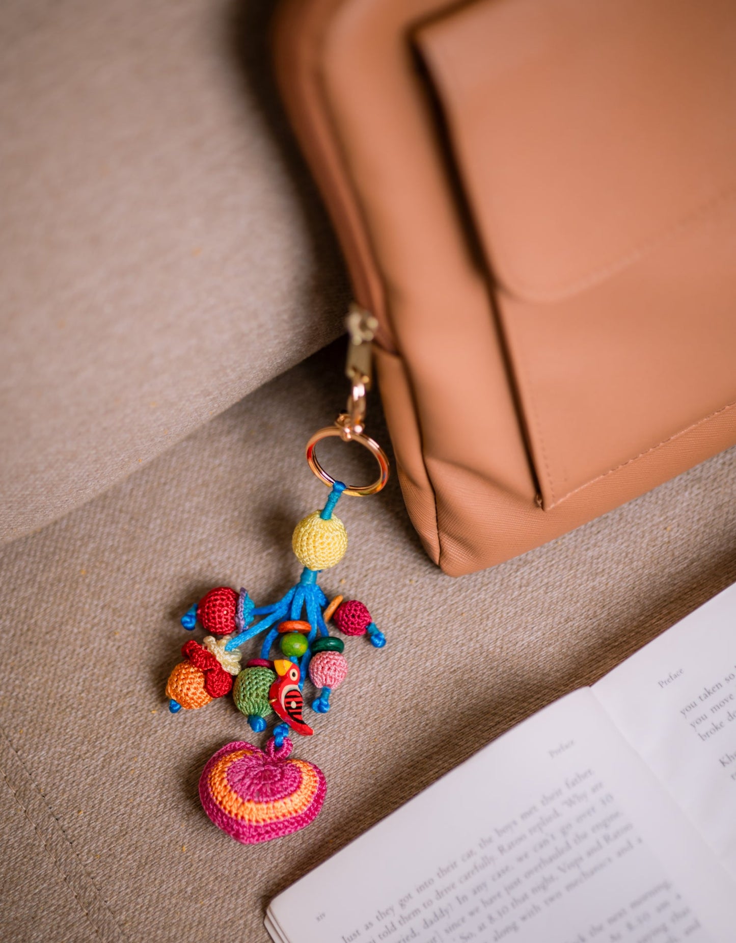 Boho Bag - Handcrafted Heart Charm