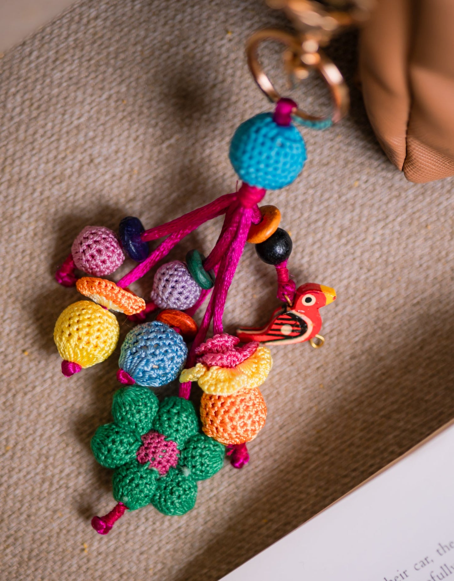 Boho Bag - Handcrafted Flower Charm