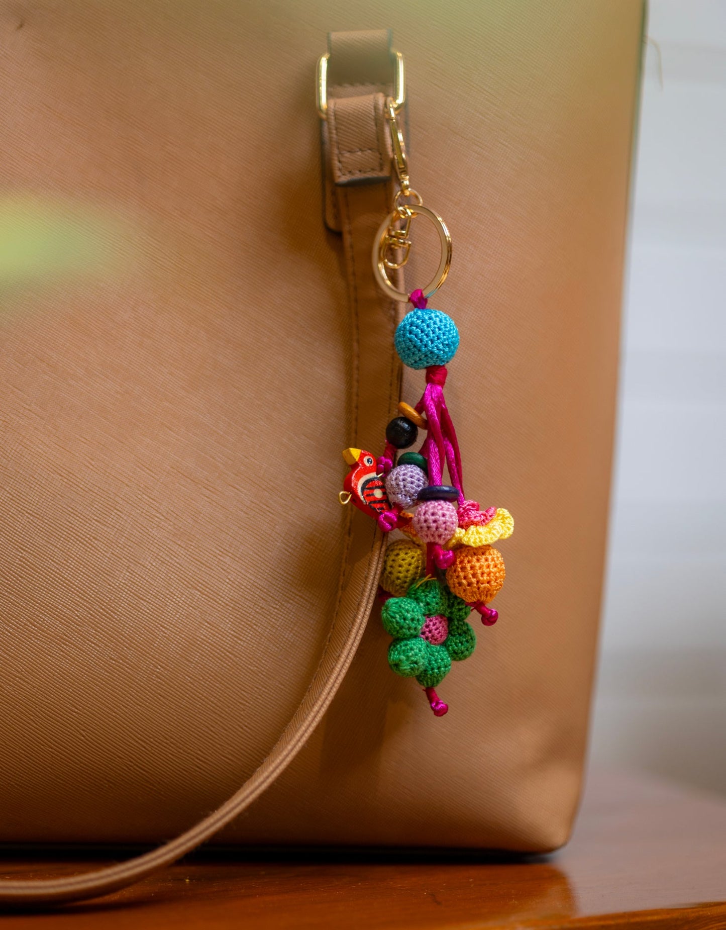 Boho Bag - Handcrafted Flower Charm