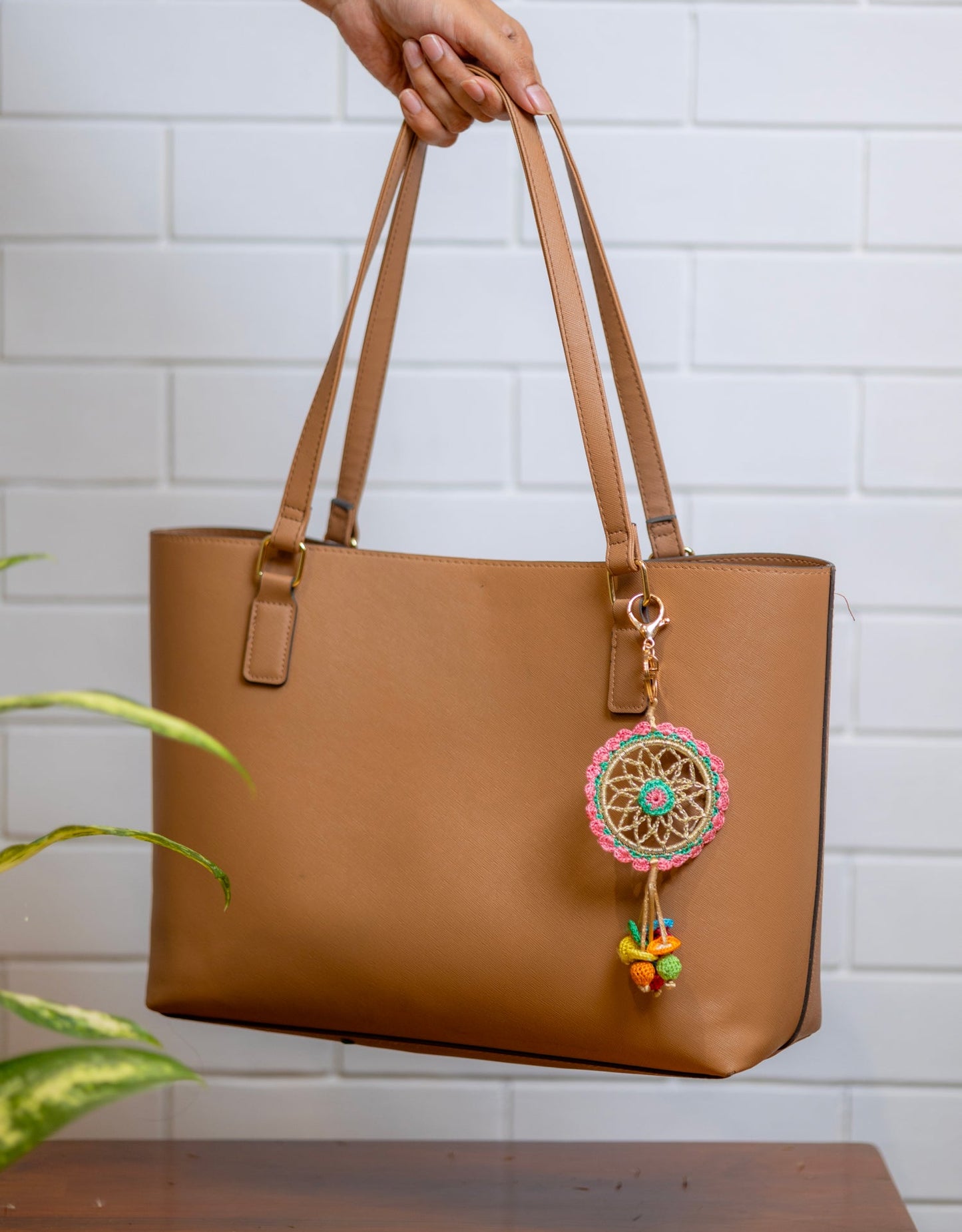 Boho Bag Charm - Handcrafted Dreamcatcher
