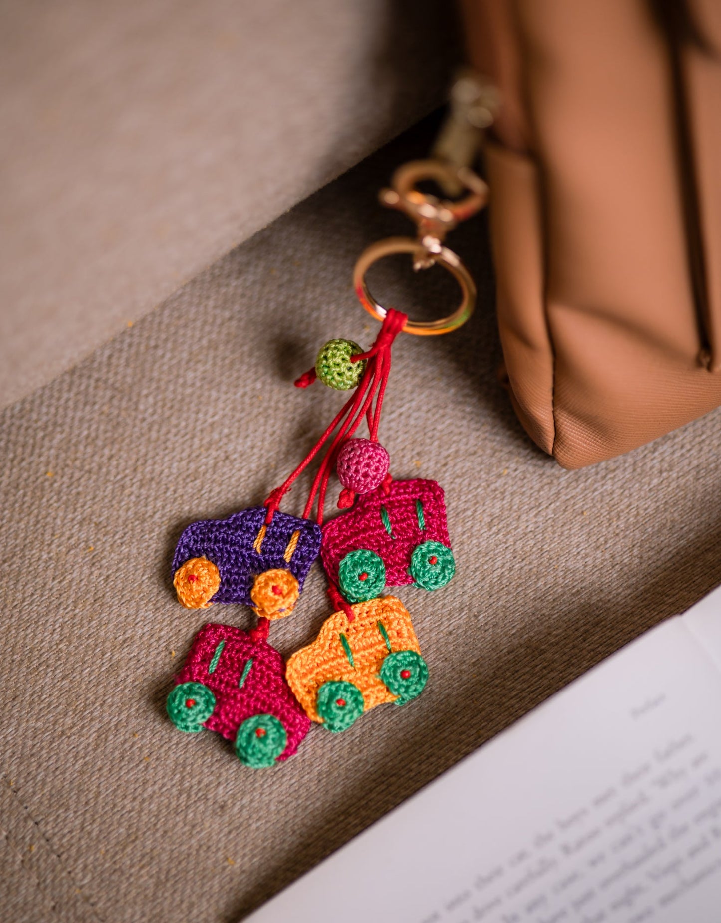 Boho Bag Charm - Handcrafted Motorcar