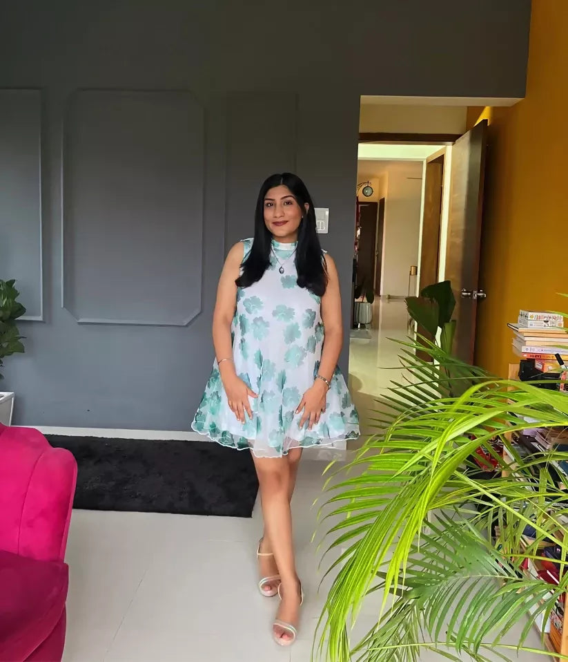 Emily In Paris Green Floral Dress