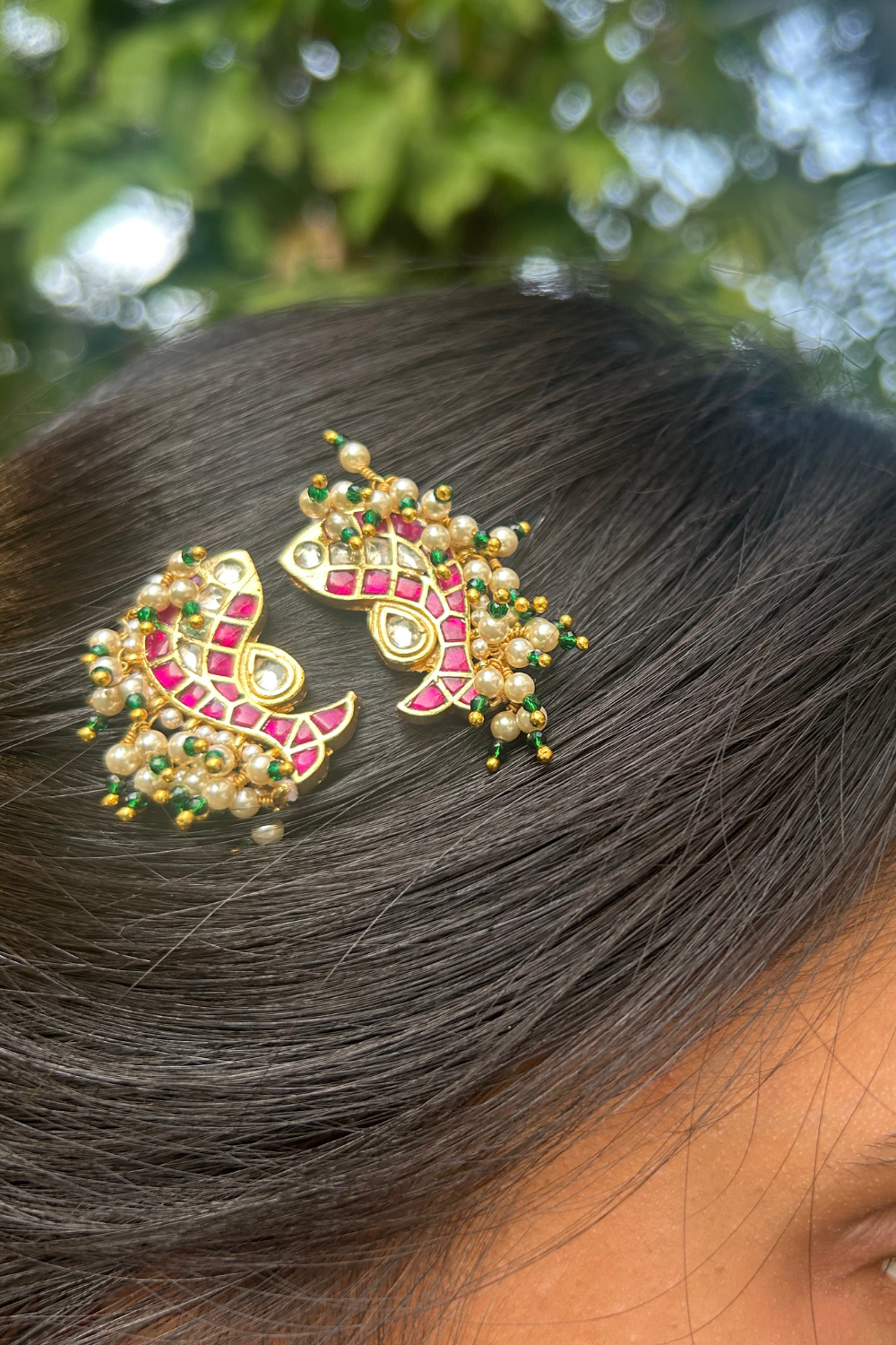 Red Fish Hair Clips