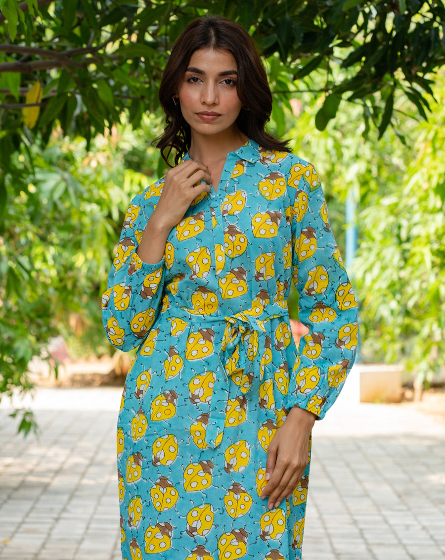 Love Bug Soft Cotton Belt Dress