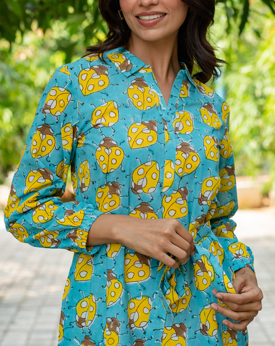 Love Bug Soft Cotton Belt Dress