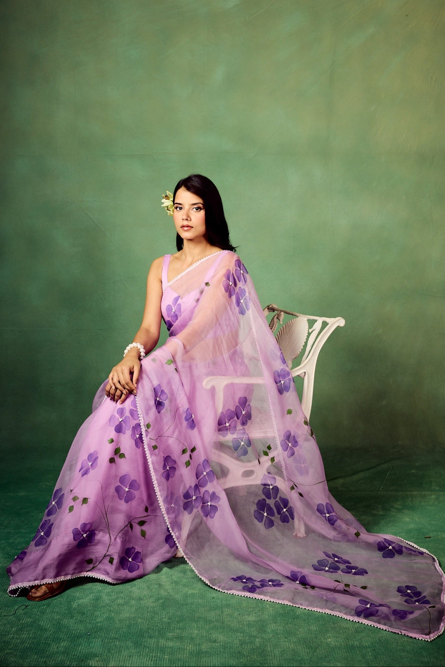 Dogwood Saree in Lavender