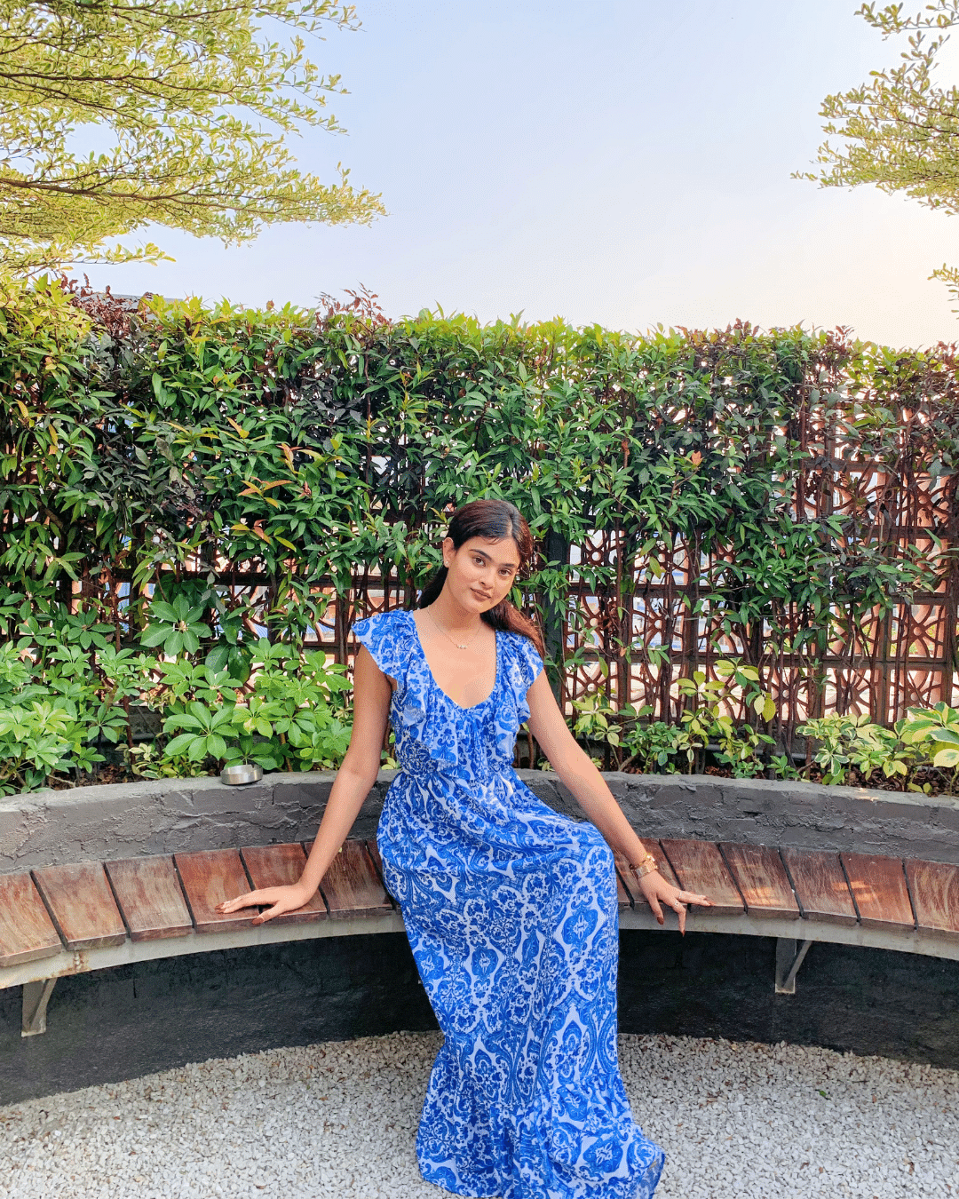 Blue Moroccan Maxi Dress