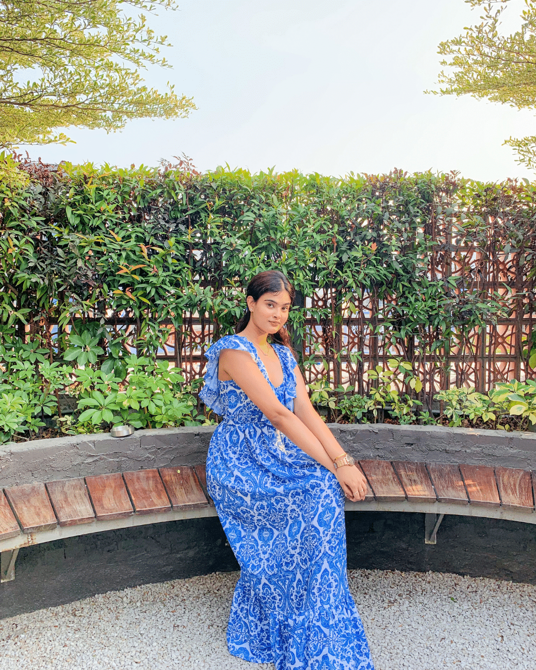 Blue Moroccan Maxi Dress
