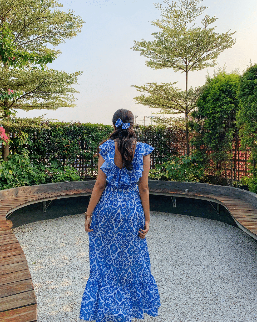 Blue Moroccan Maxi Dress