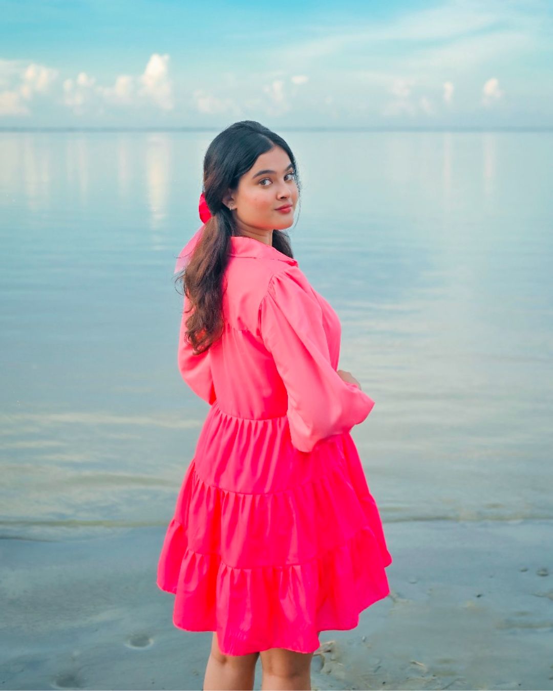 Pink Ombre Shirt Dress