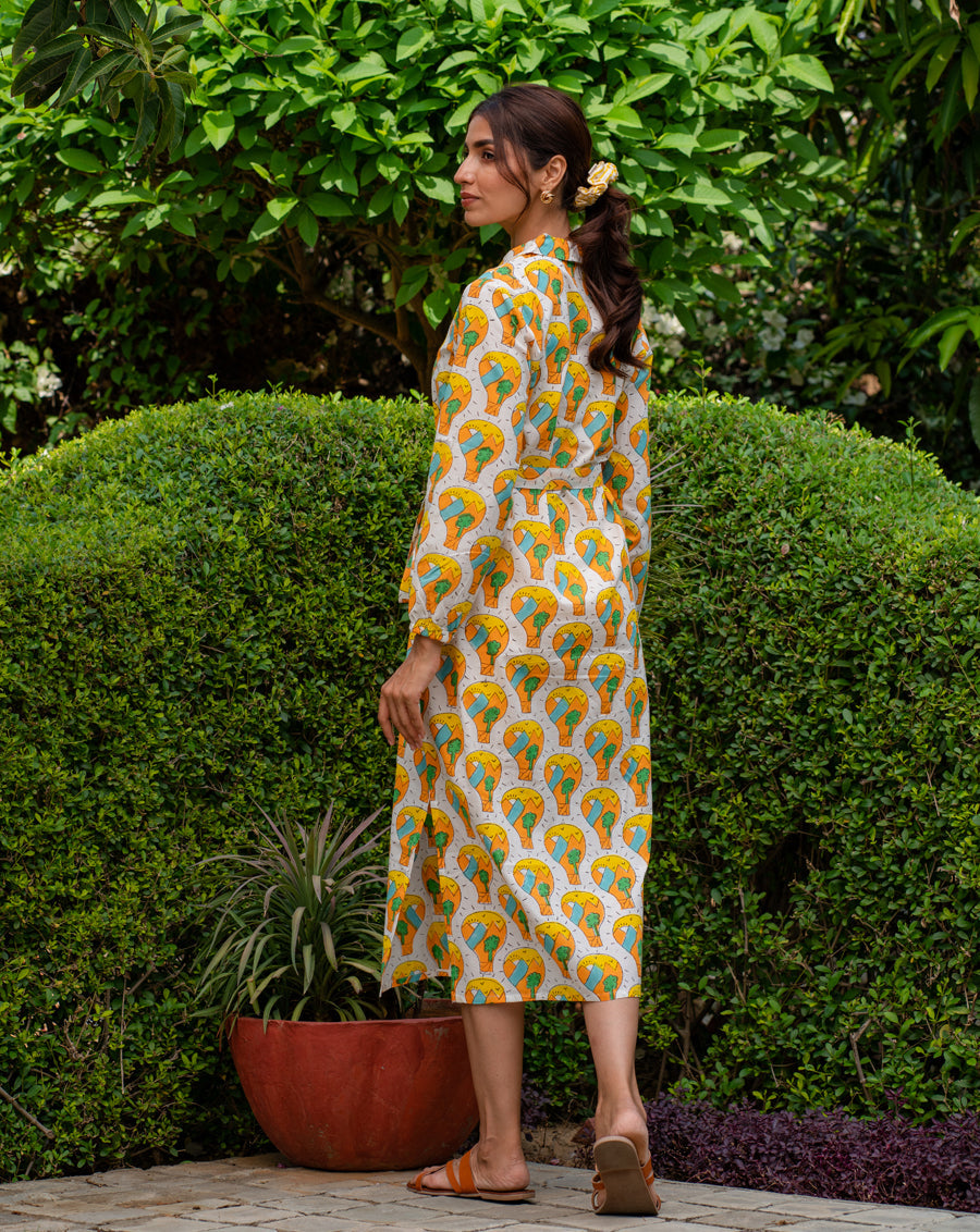 Paradise Soft Cotton Belt Dress
