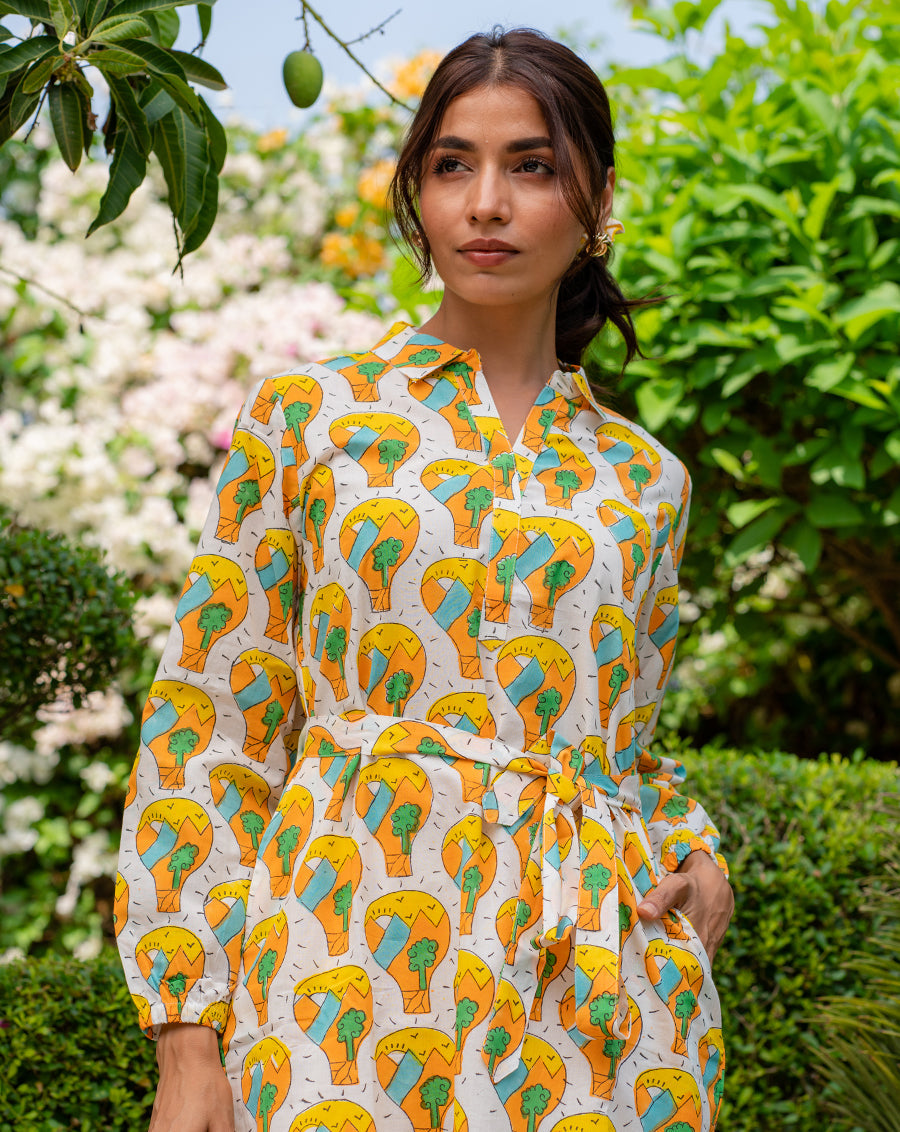 Paradise Soft Cotton Belt Dress