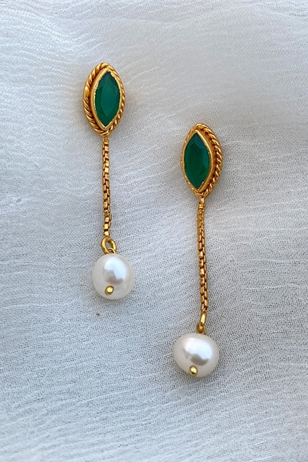 Hoor Green Onyx Earrings