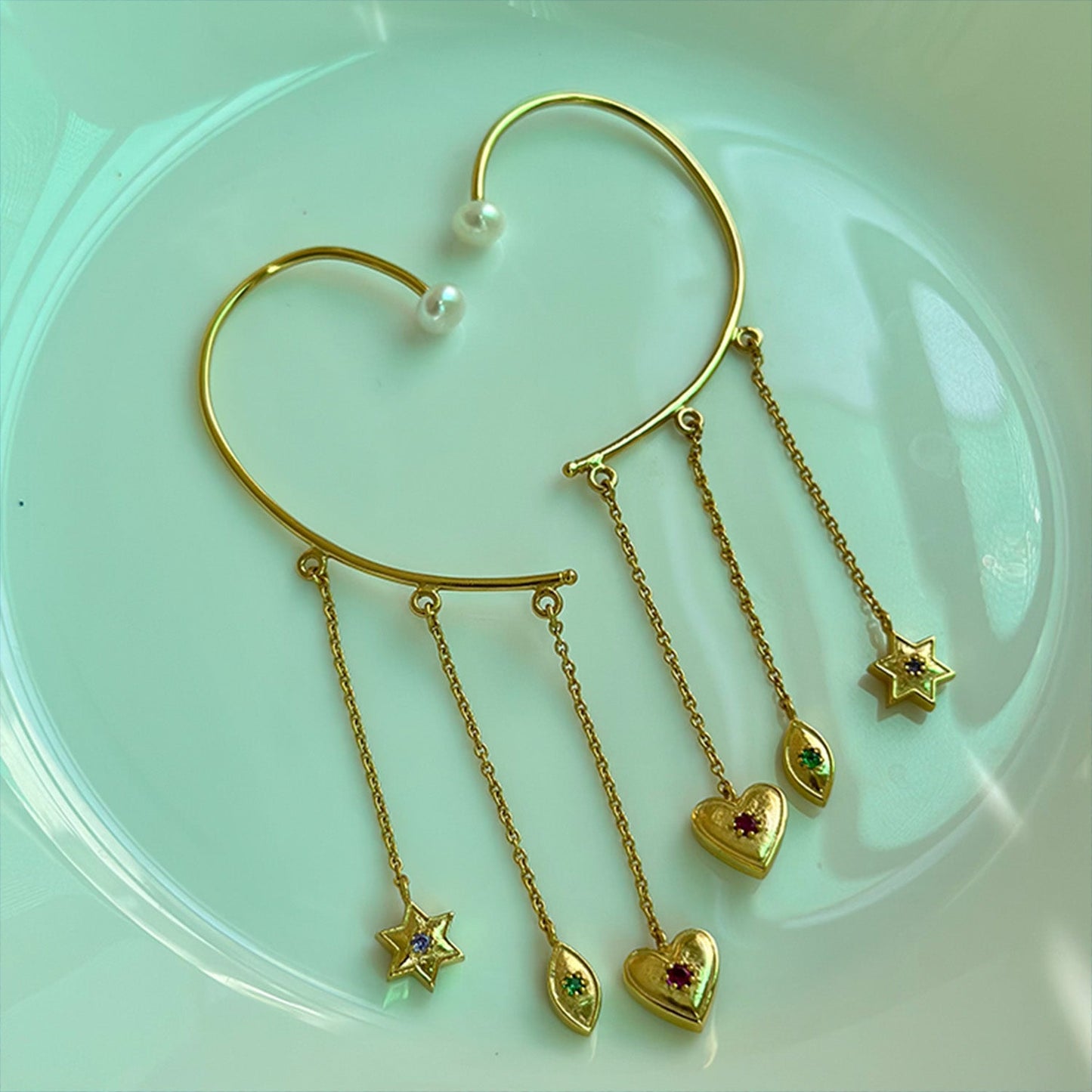 Life Gemstones Earcuff