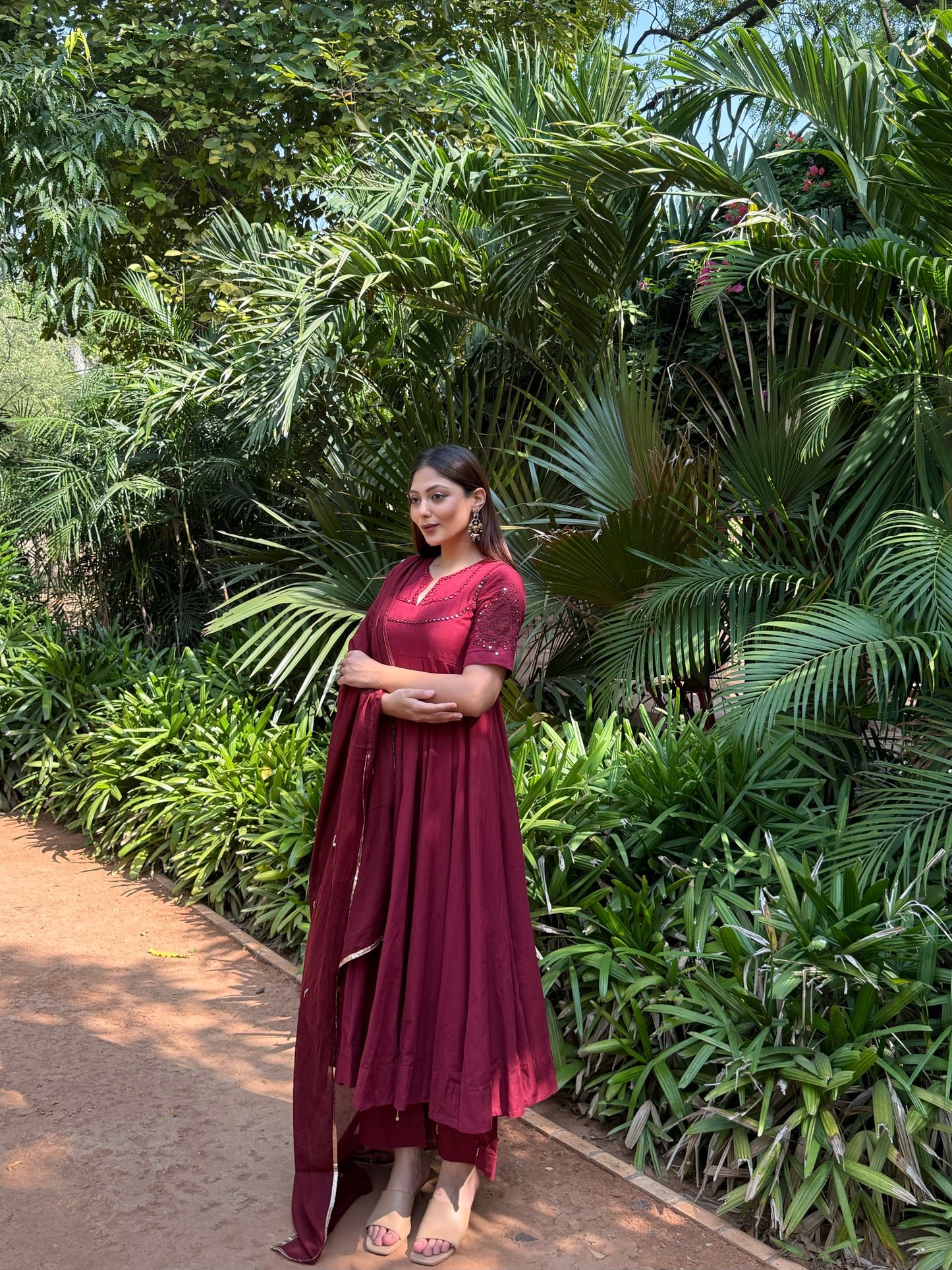 Rani Organic Cotton Anarkali Kurta Set