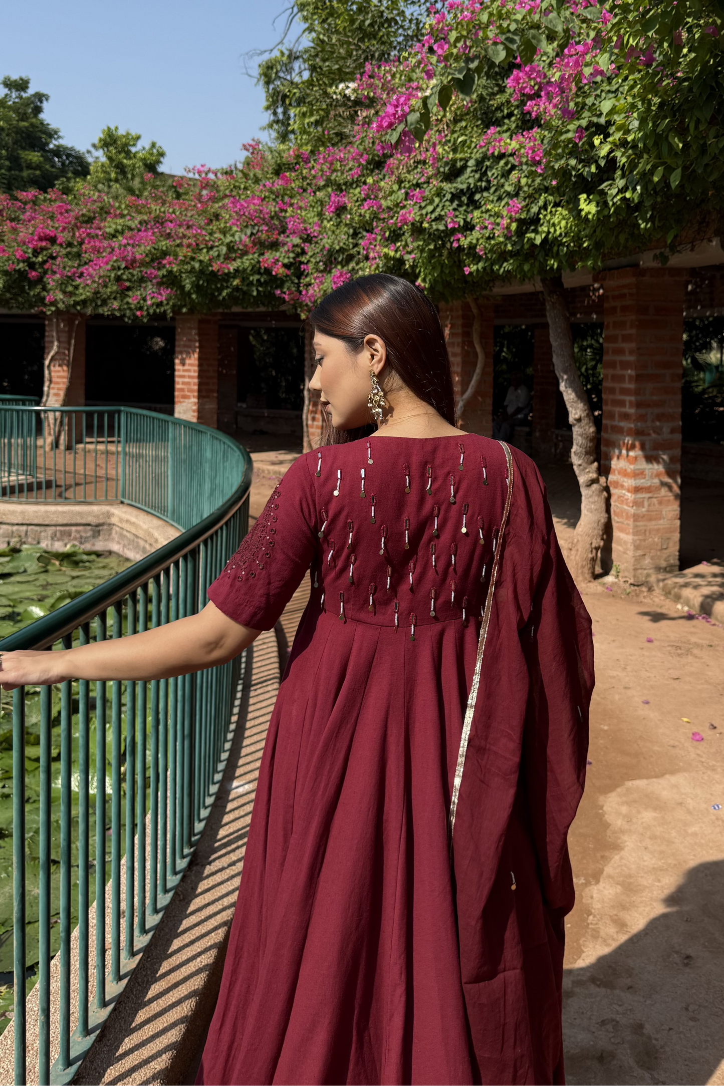 Rani Organic Cotton Anarkali Kurta Set