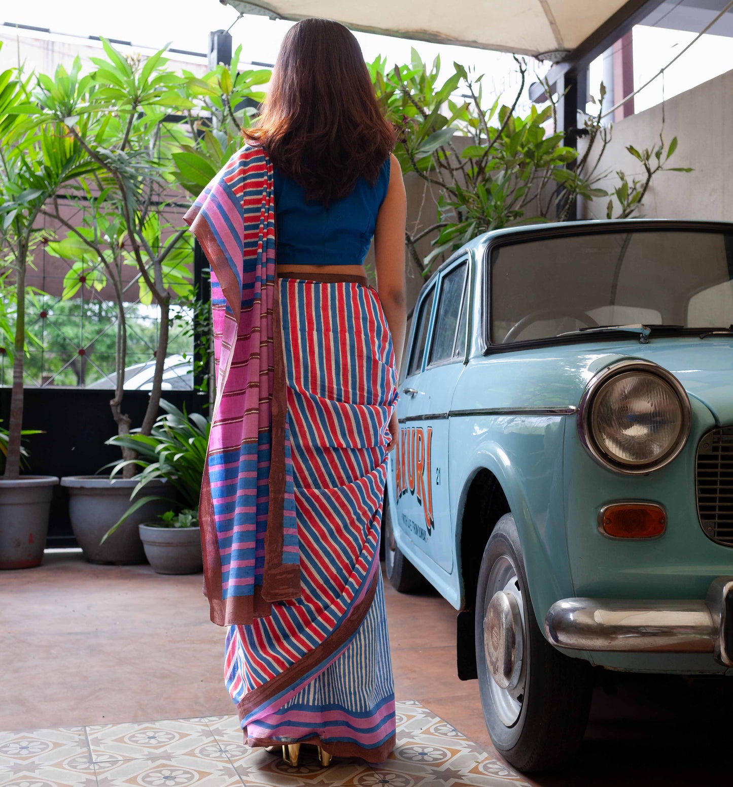 Zeenat - Mulmul Cotton Ready to Wear Pocket Saree