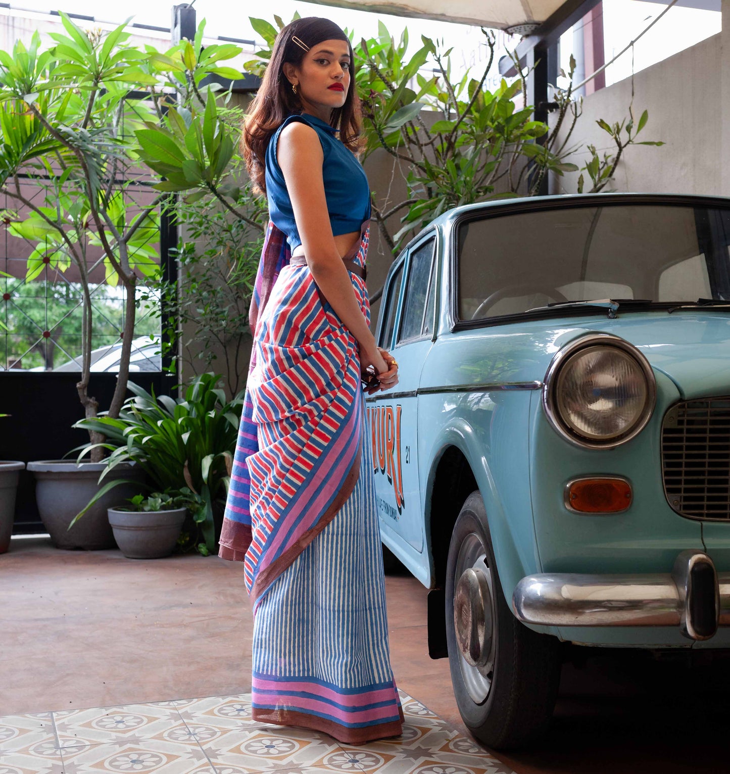 Zeenat - Mulmul Cotton Ready to Wear Pocket Saree