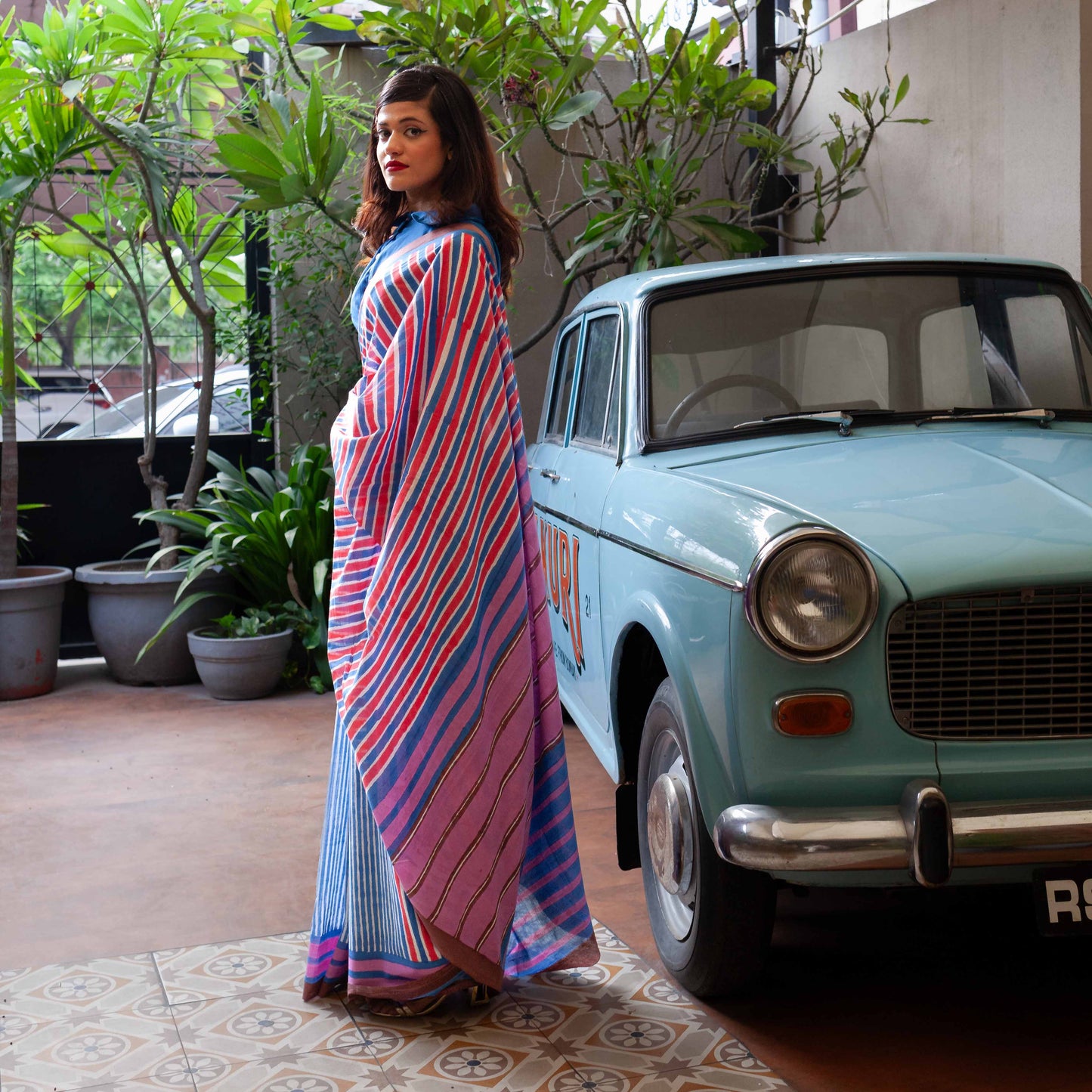 Zeenat - Mulmul Cotton Ready to Wear Pocket Saree