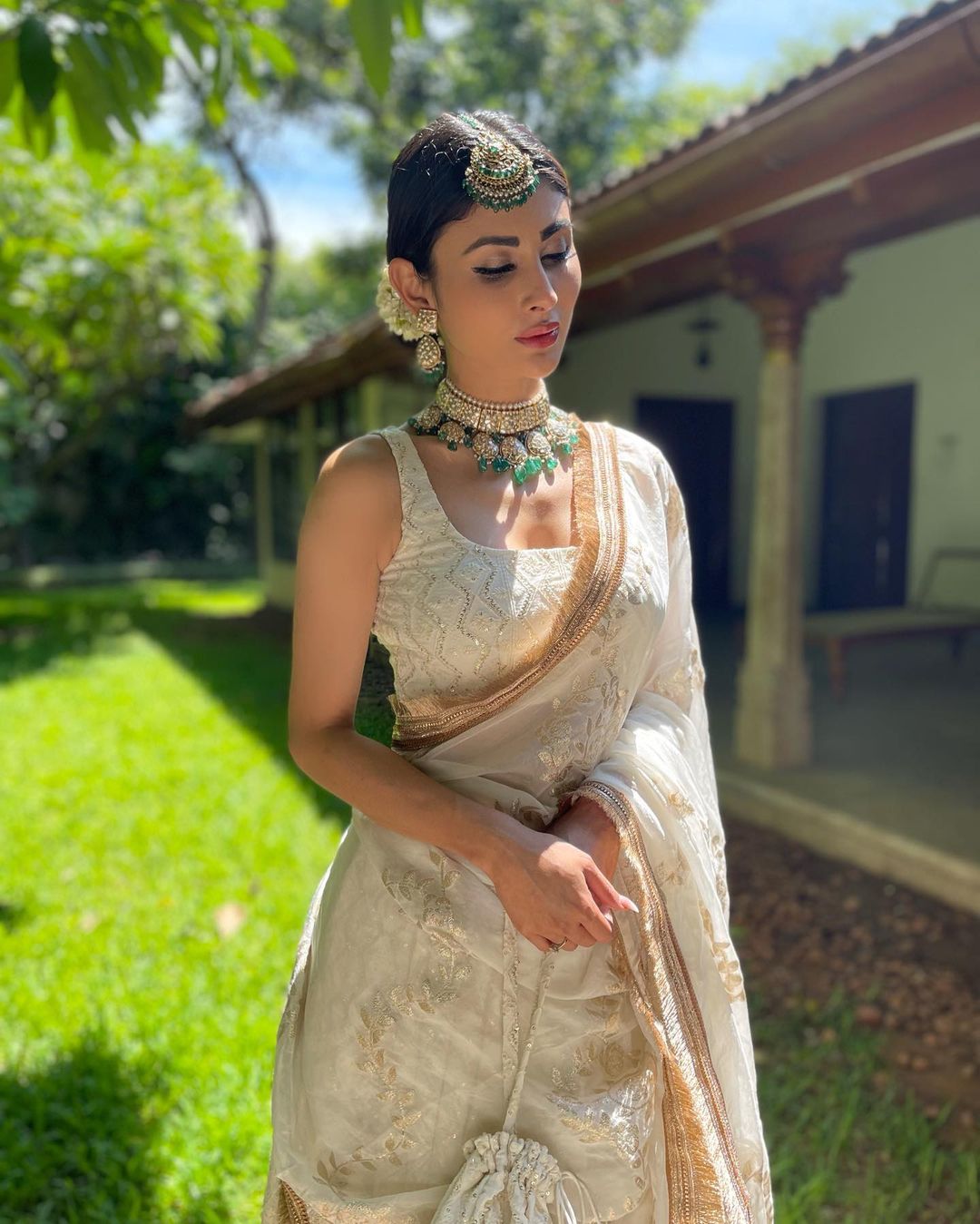 Chikankari Embroidery Off White Lehenga