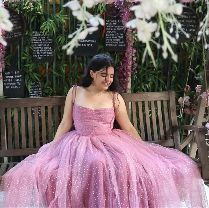 Pink Maxi Princess Tie-up Dress