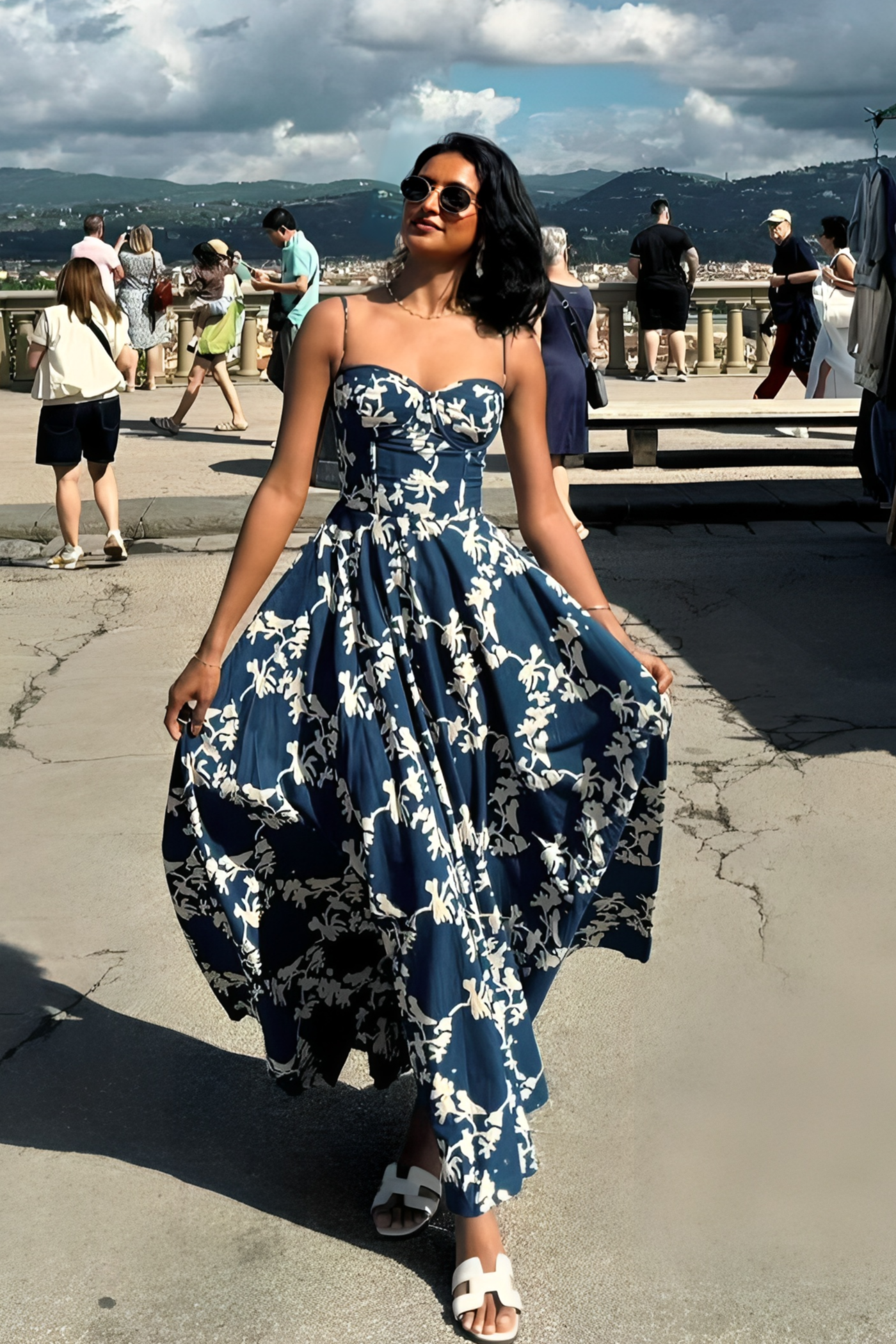 Corset Indigo Cotton Dress