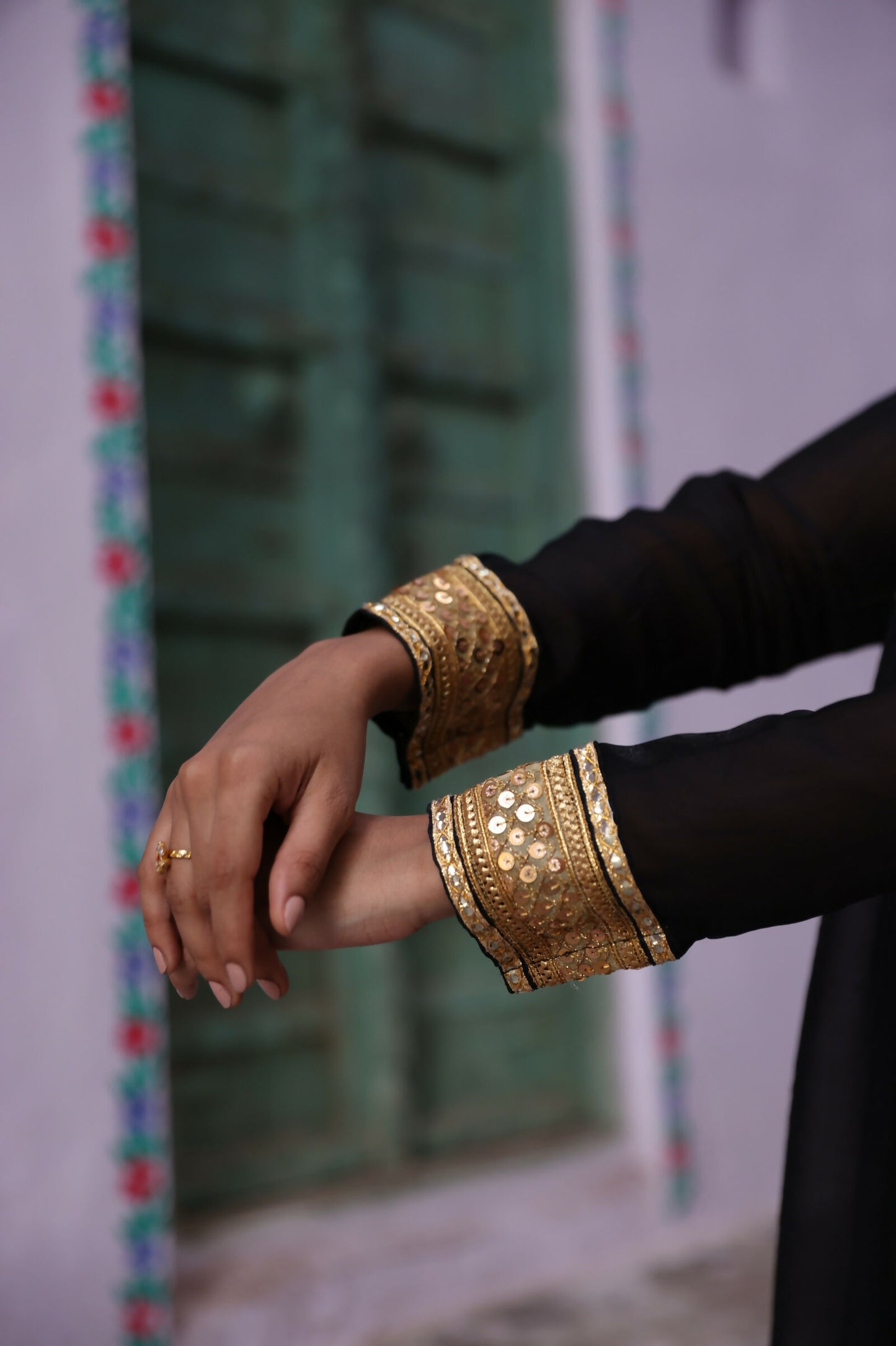Riya Black Organza Suit Set