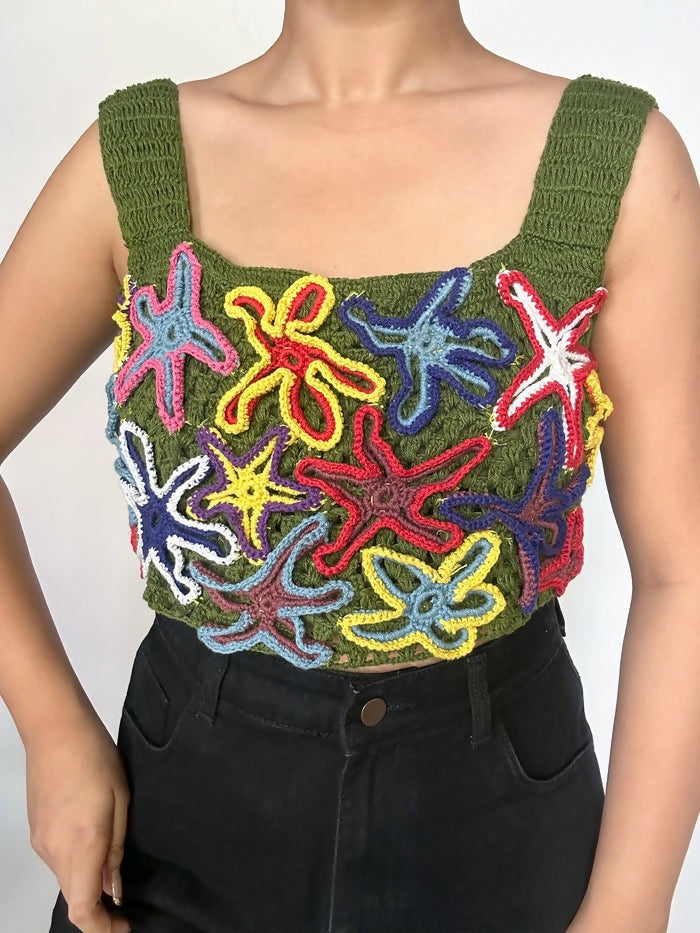 Starry Night Crochet Top