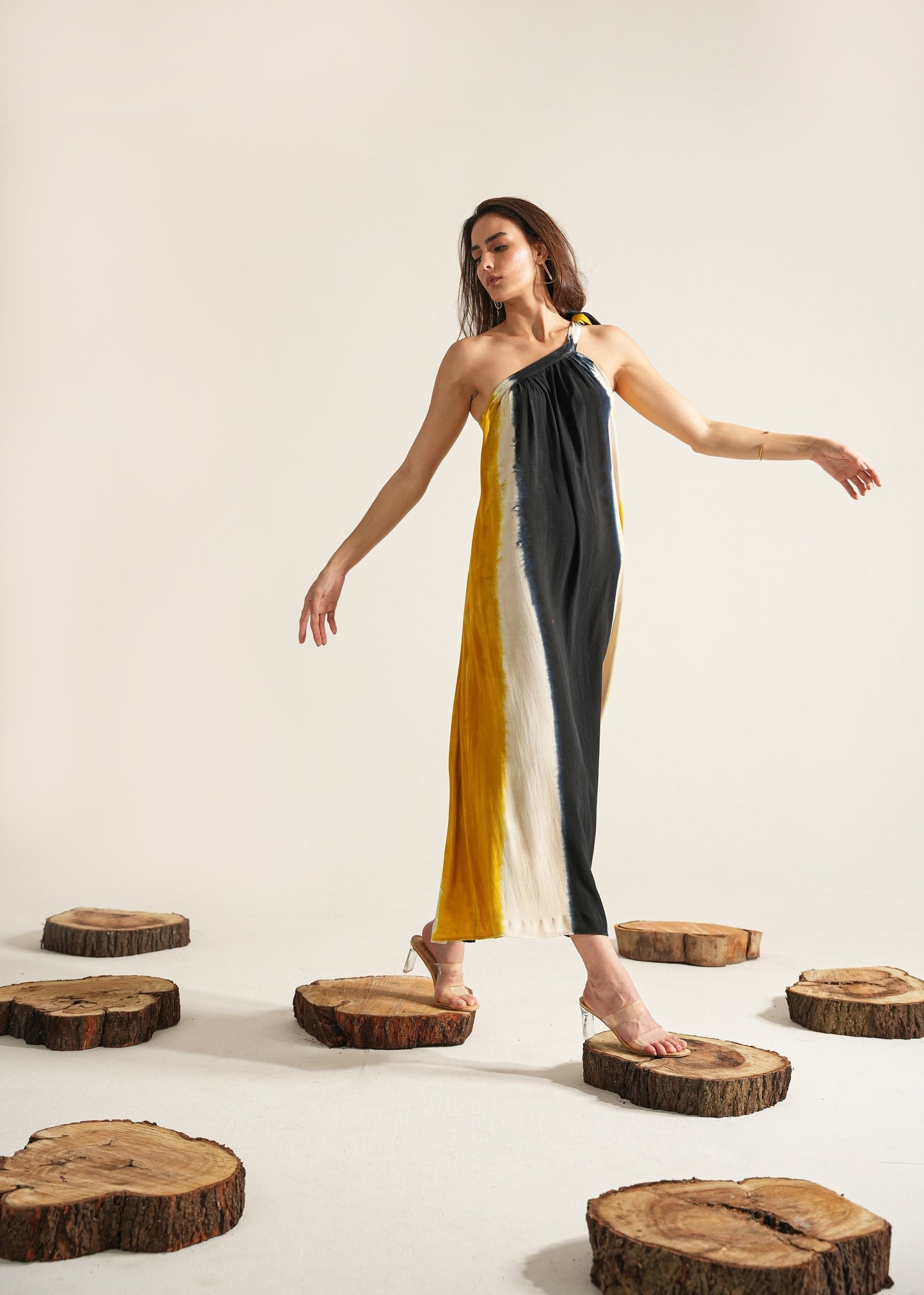 Larisa One-shoulder Shibori Dress