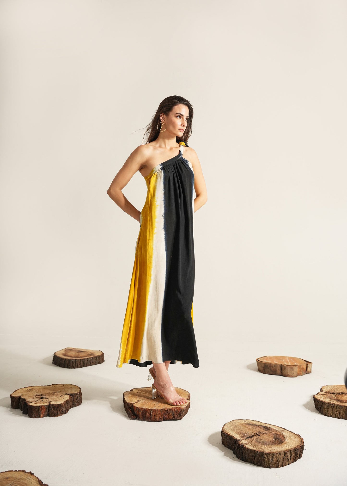 Larisa One-shoulder Shibori Dress
