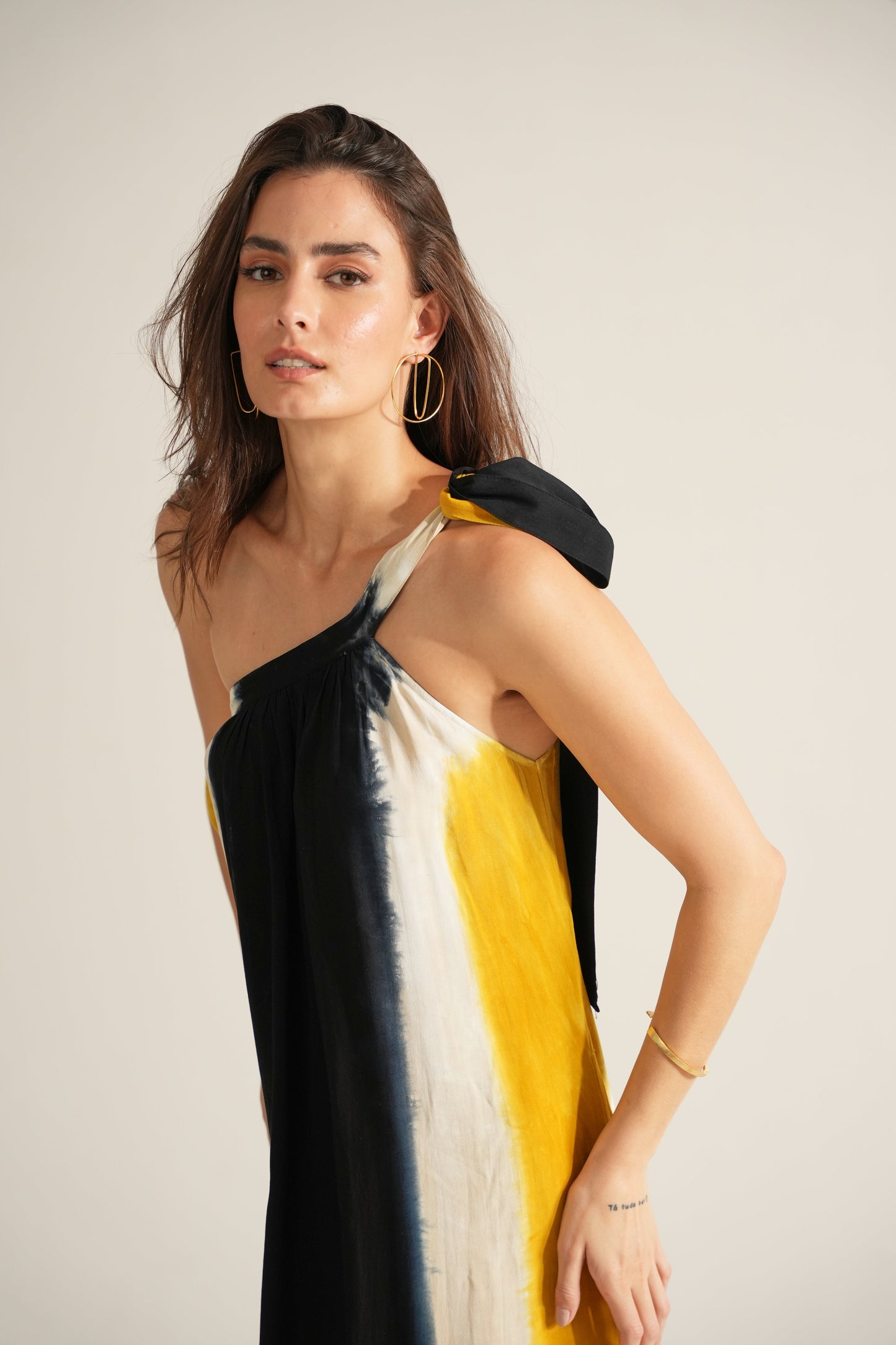 Larisa One-shoulder Shibori Dress