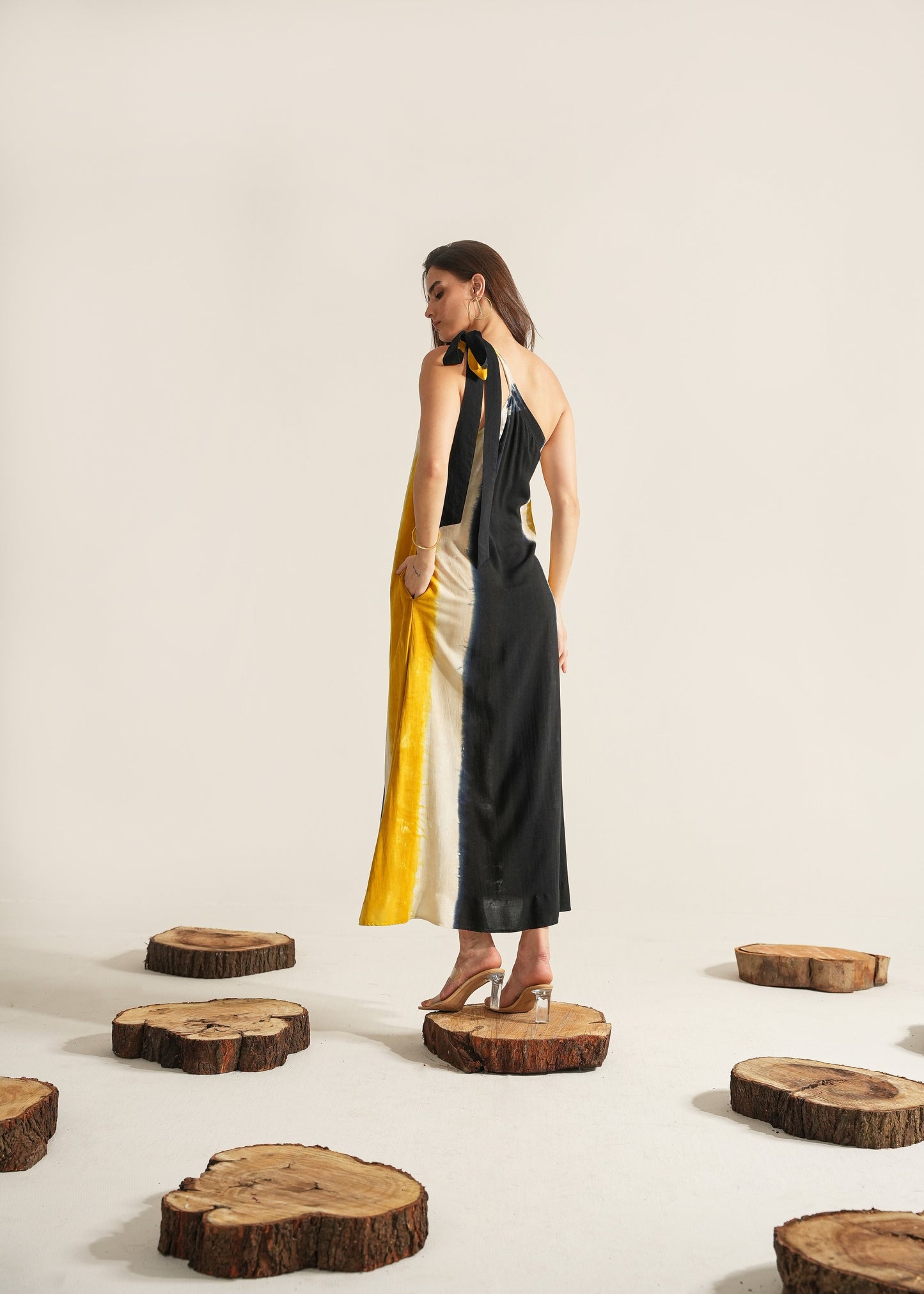 Larisa One-shoulder Shibori Dress