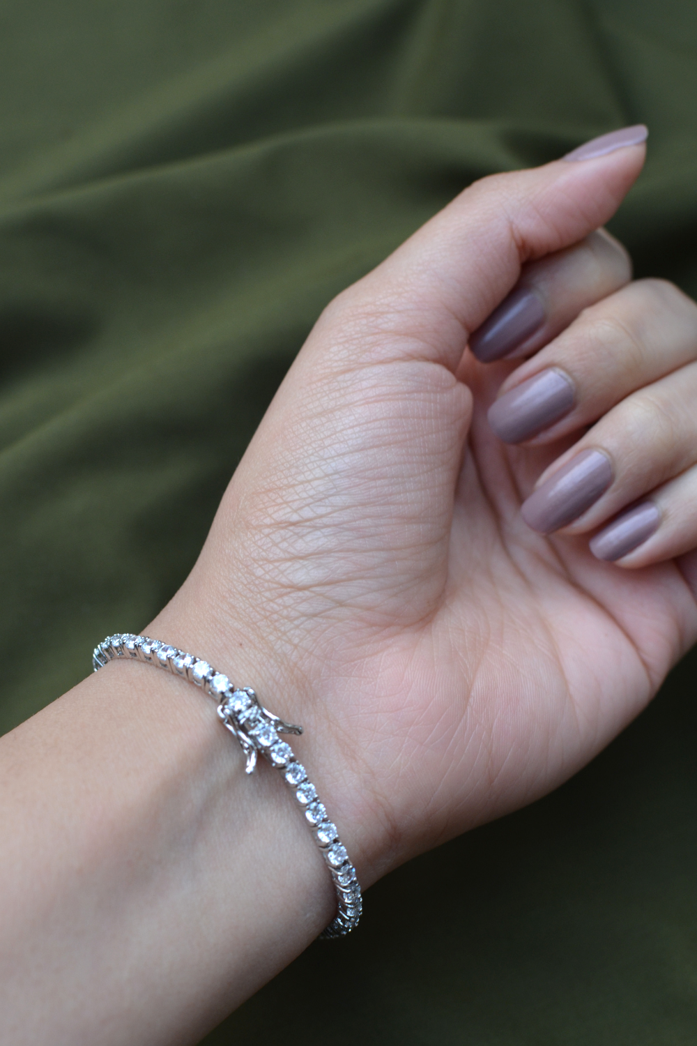 Single Line Silver Tennis Bracelet