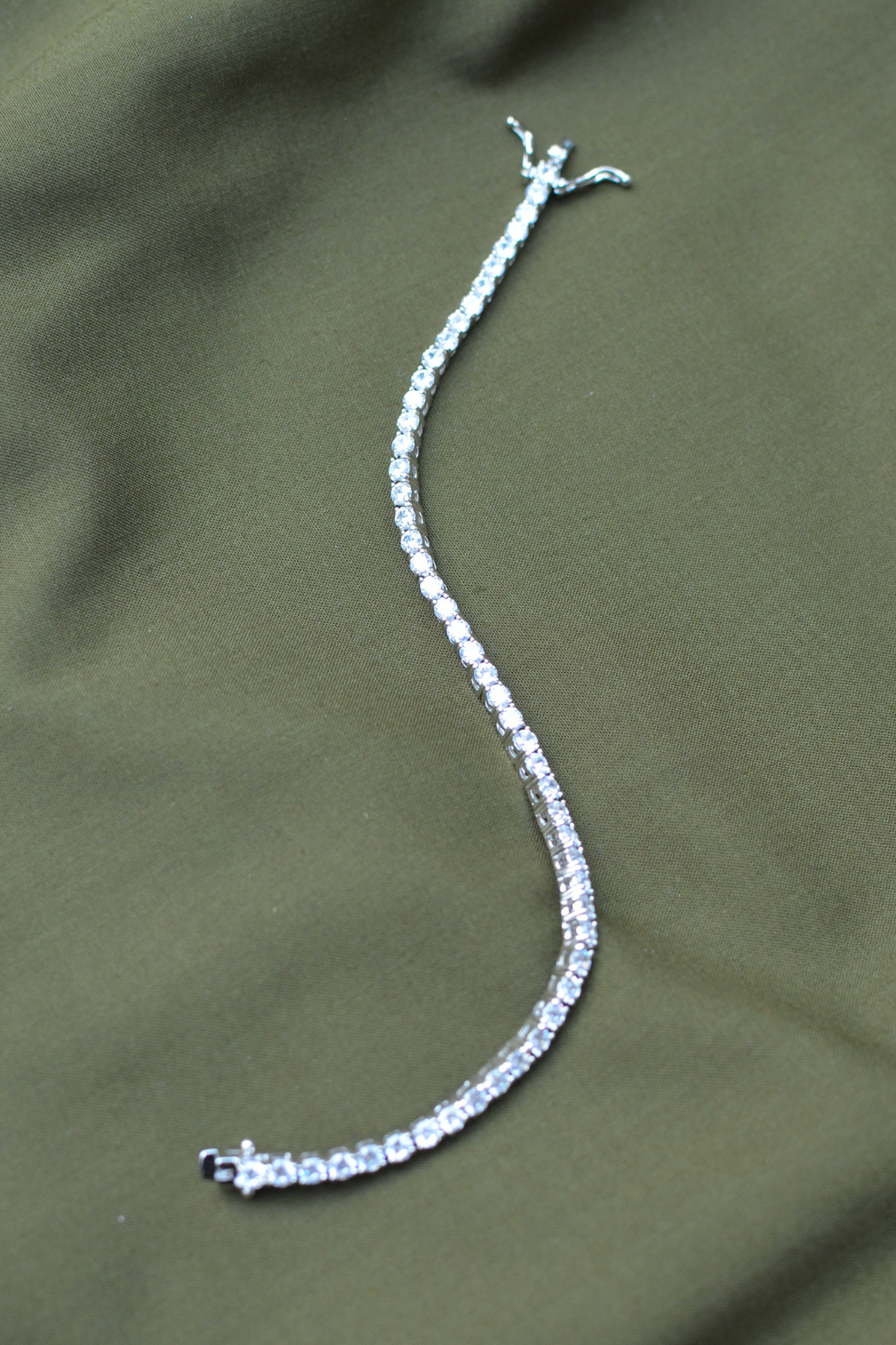 Single Line Silver Tennis Bracelet