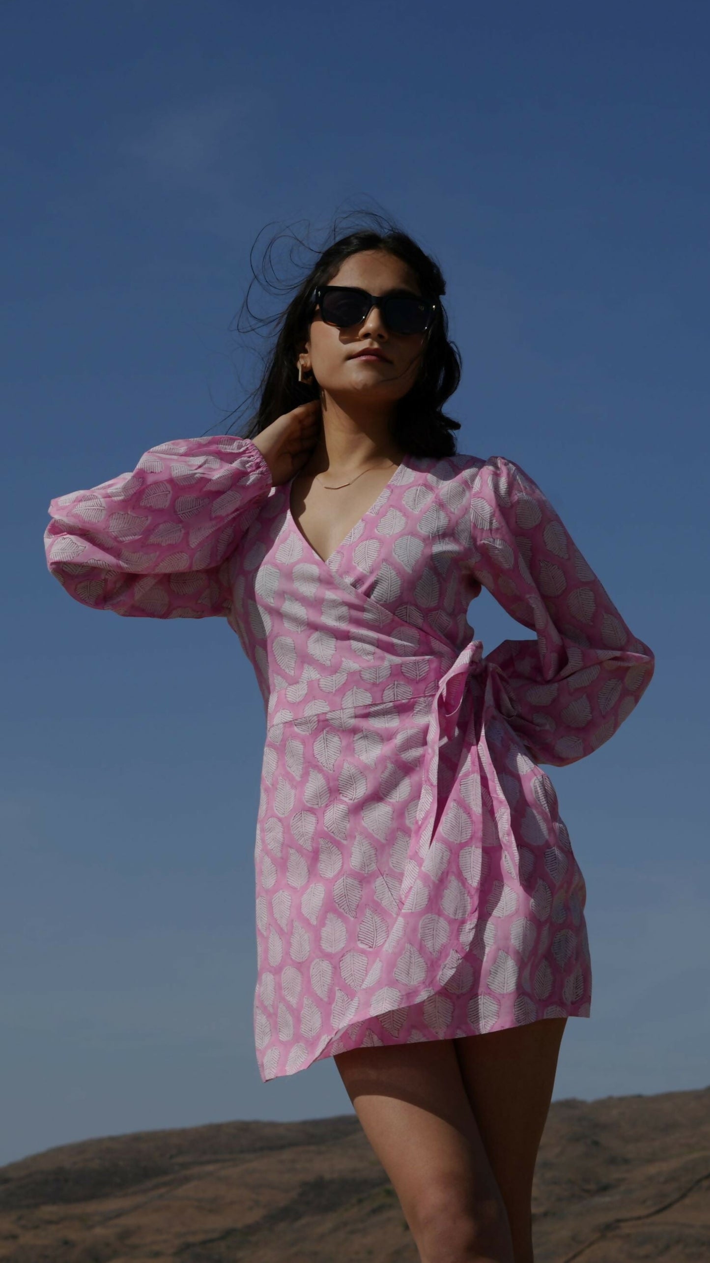 Pink Wrap Around Dress