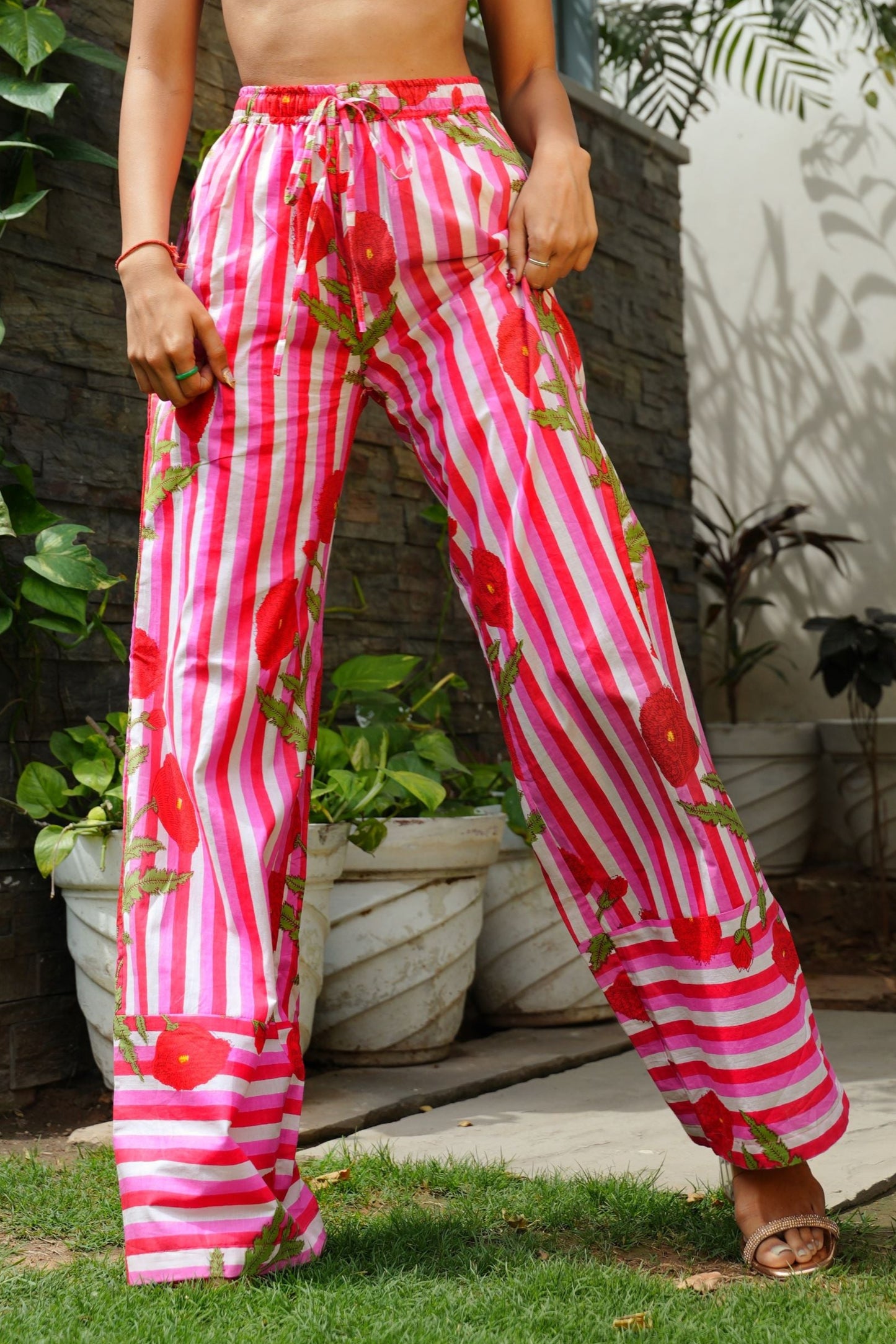 Sunrise Pink and Red Trousers