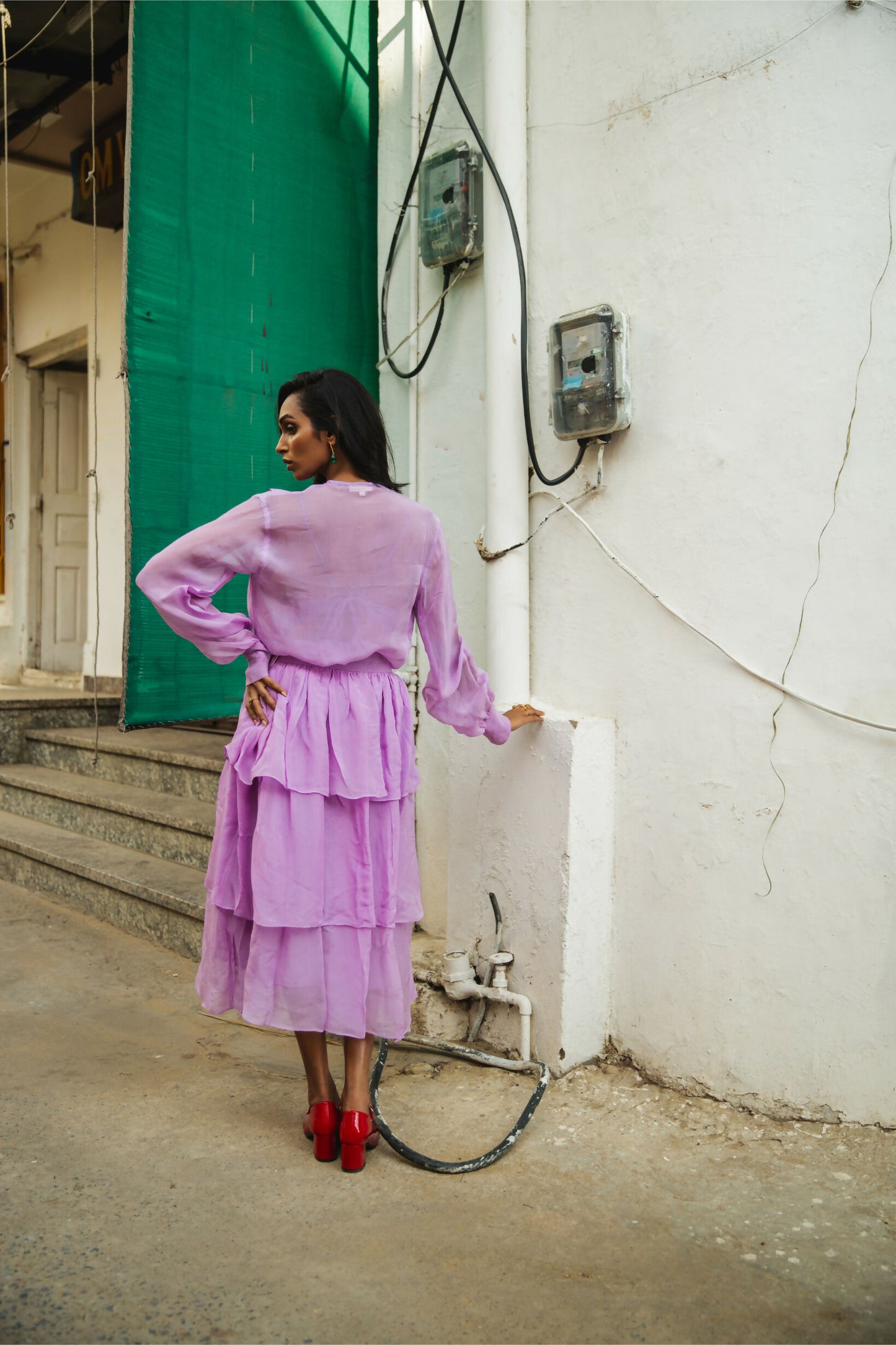 Ember Purple Organza Shirt