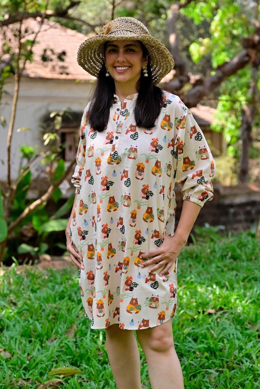 Garden Bears Susegad Shirt Dress